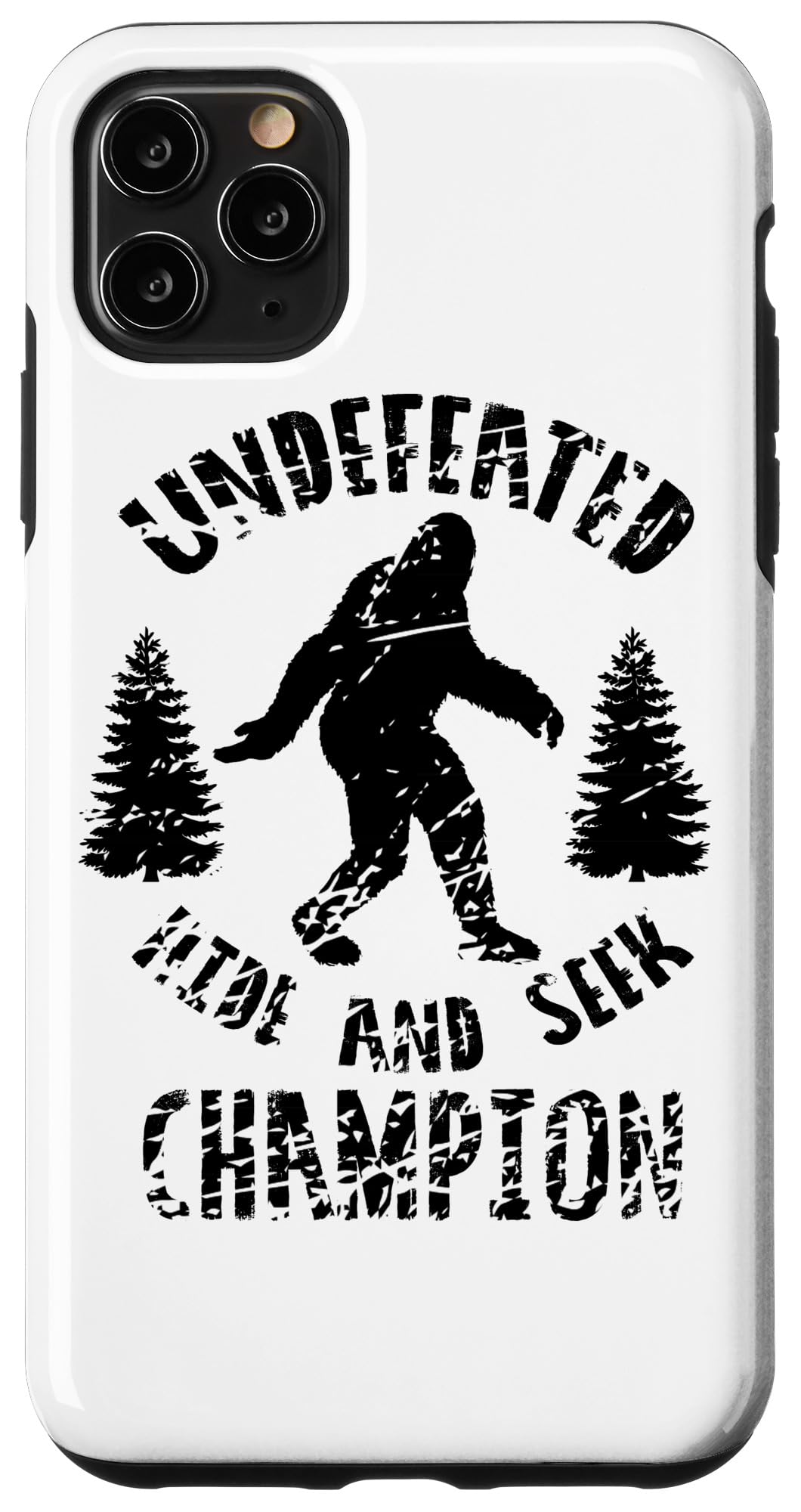 iPhone 11 Pro Max Case - Funny Bigfoot Hide and Seek Champion Design - Durable Protective Cover for Everyday Use, Travel & Outdoor Adventures