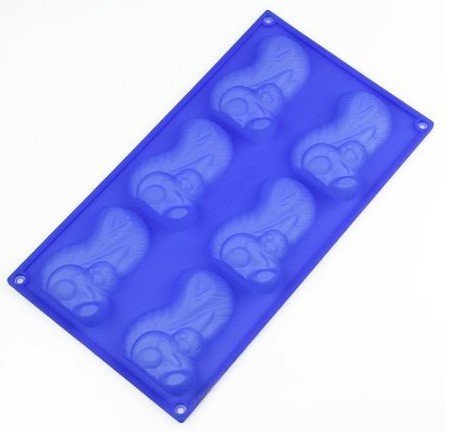 Allforhome 6-Cavity Squirrel Silicone Baking Mold - Non-Stick Cake Pan, Muffin Cups, Soap & Chocolate Mold for DIY Desserts, Perfect for Birthday Parties & Holiday Baking