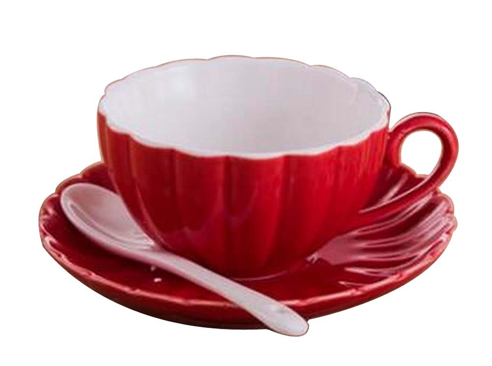 Colorful Espresso Cup & Saucer Set - Elegant Coffee Cups for Home & Cafe