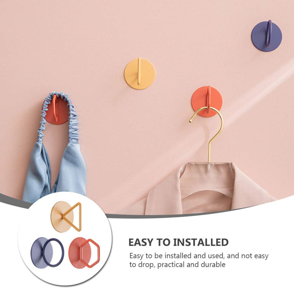 Cabilock 3-Pack Creative Wall Hooks - Multi-Purpose Decorative Hooks for Dorm, Door, Wardrobe & Home Organization - Space Saving Wall Mounted Hangers for Keys, Hats, Towels & More