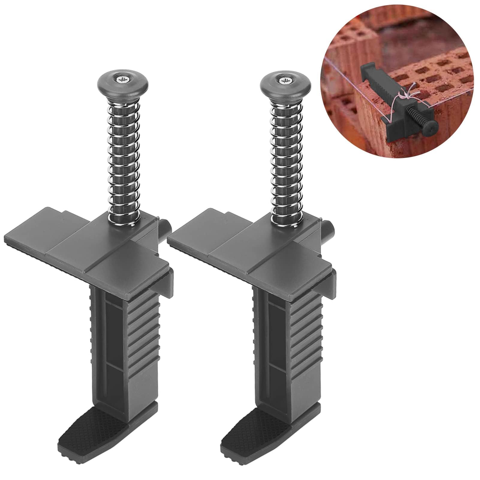 Brick Hook Clips - Heavy Duty Masonry Wall Hangers for Leveling, Measuring & Tile Laying - Perfect for Brick Mounting, Line Stretchers & Masonry Tools - Ideal for Construction, DIY Projects & Professional Bricklaying Work