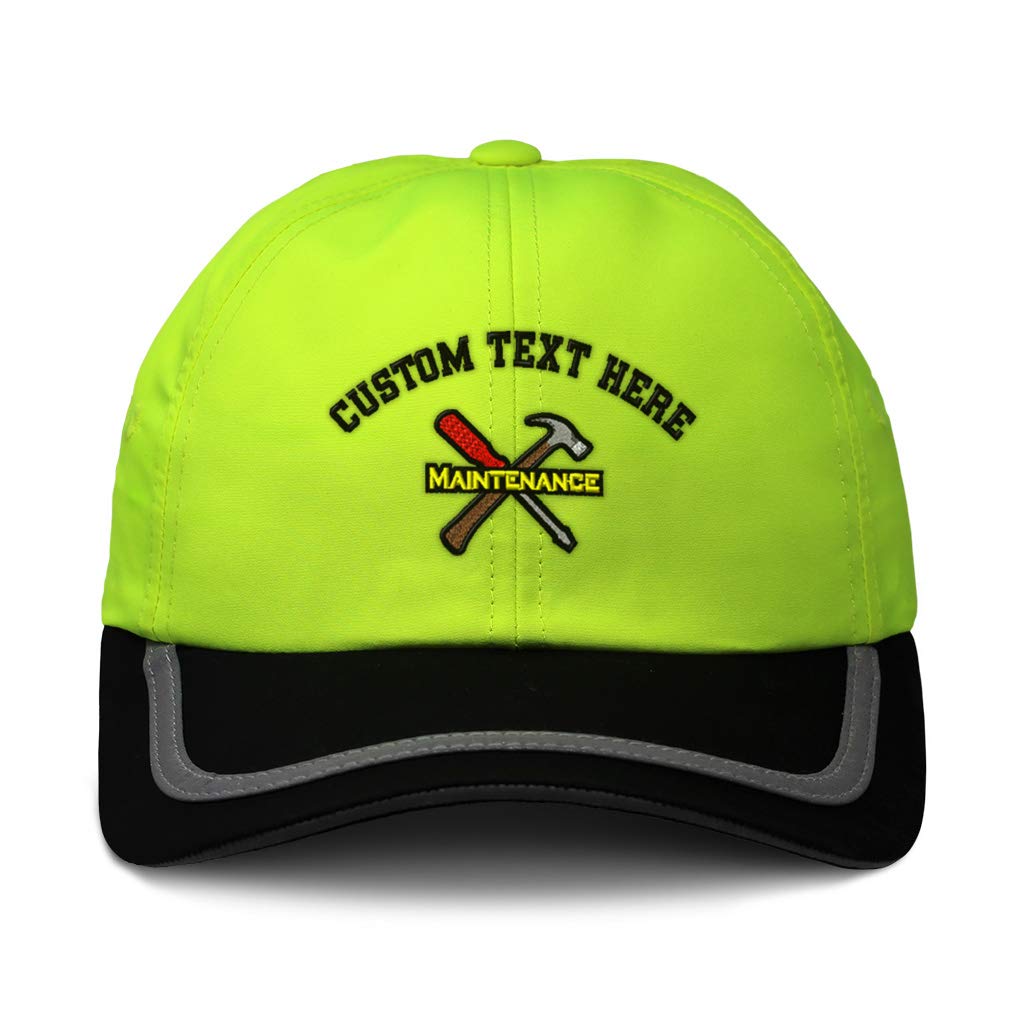 Custom Reflective Running Hat with Logo Embroidery - High Visibility Safety Cap for Jogging & Night Cycling - Durable Polyester Maintenance Tools Included
