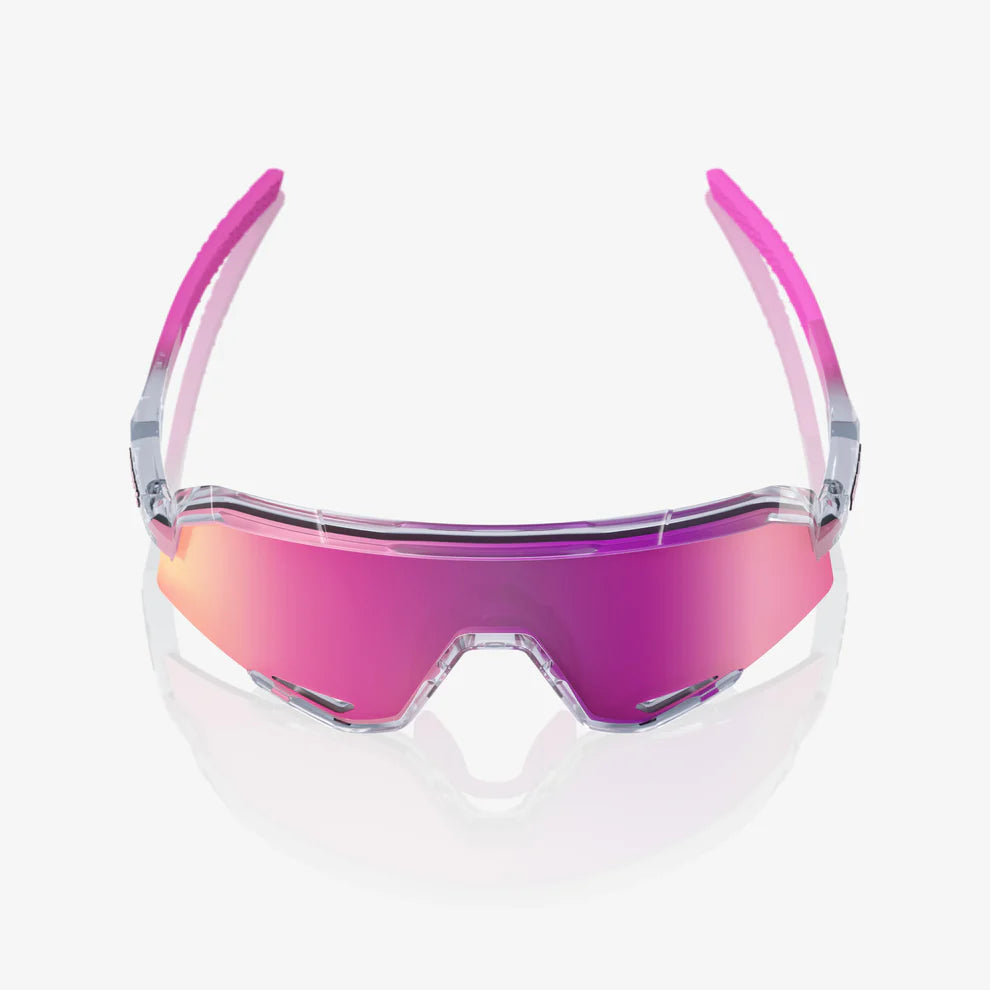 SLENDALE 100% UV Protection Sunglasses - Polished Translucent Grey Frame with Purple Multilayer Mirror Lens for Men & Women | Perfect for Driving, Beach, and Outdoor Activities