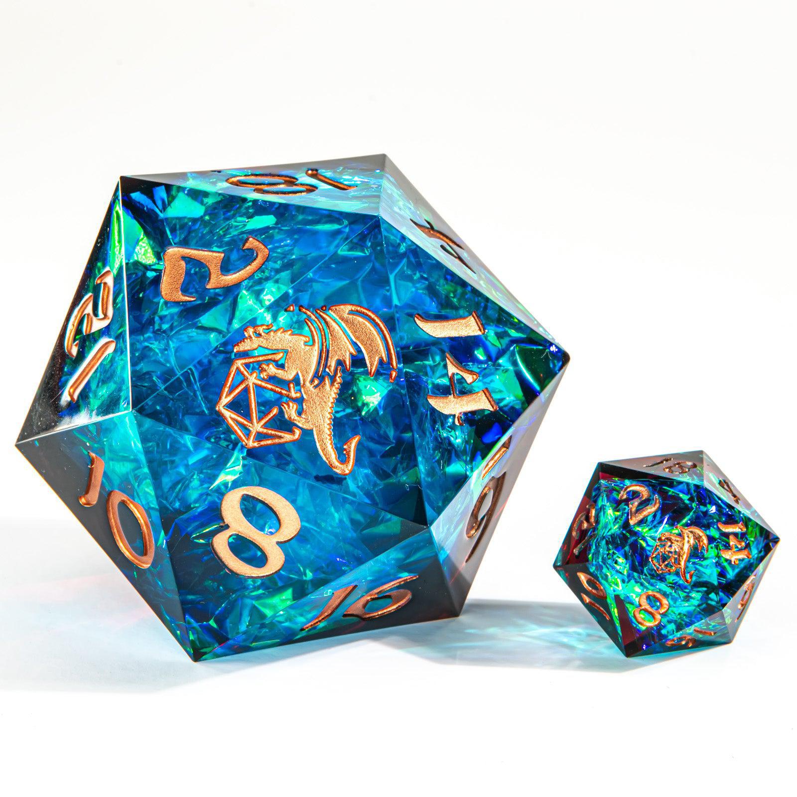 Premium Blue and Red 55mm D20 Dice Set for Dungeons & Dragons, RPG Games, and Tabletop Collectors – Perfect for Gifts, Game Nights & Fantasy Adventures