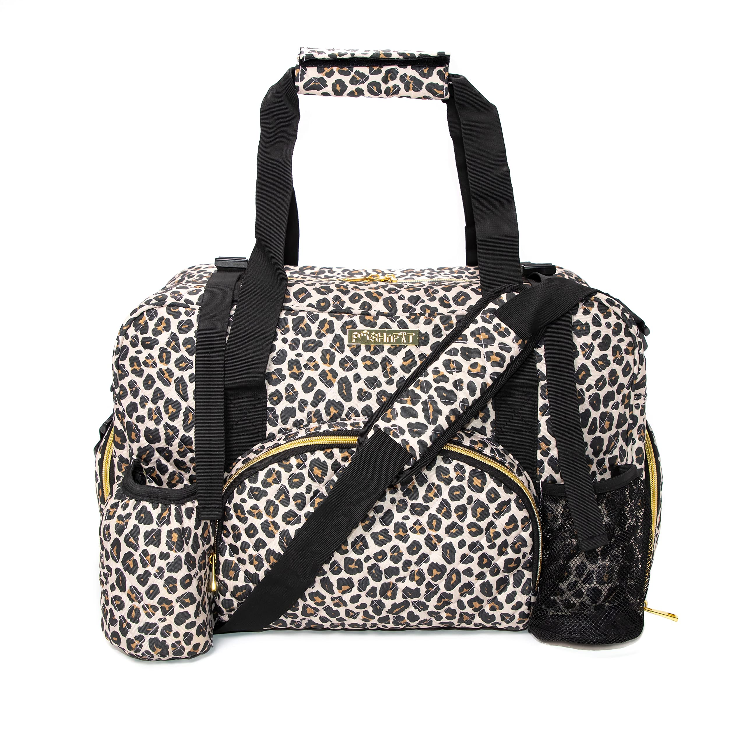 Waterproof Women's Gym Duffel Bag with Yoga Mat & Shoe Storage - Quilted Animal Print Travel Weekender for Fitness, Workout & Carry-On Luggage - Perfect for Gym, Yoga Class, Business Trips & Weekend Getaways