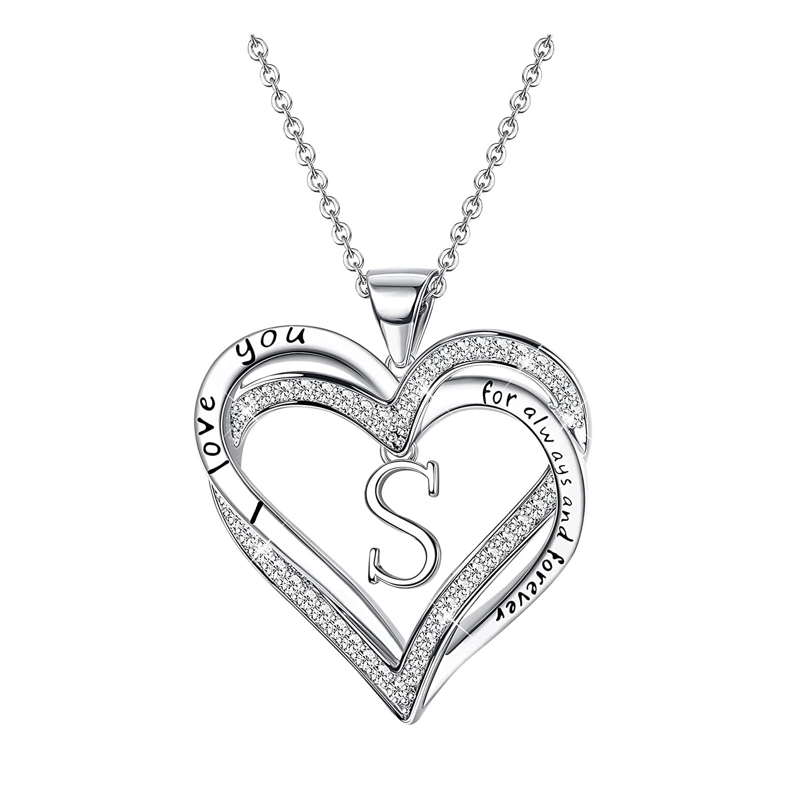 26 Heart Letter Clavicle Necklace for Women - Dainty Love Toggle Chain Necklace Jewelry | Perfect for Valentine's Day Gifts, Anniversary Presents & Everyday Fashion Accessories