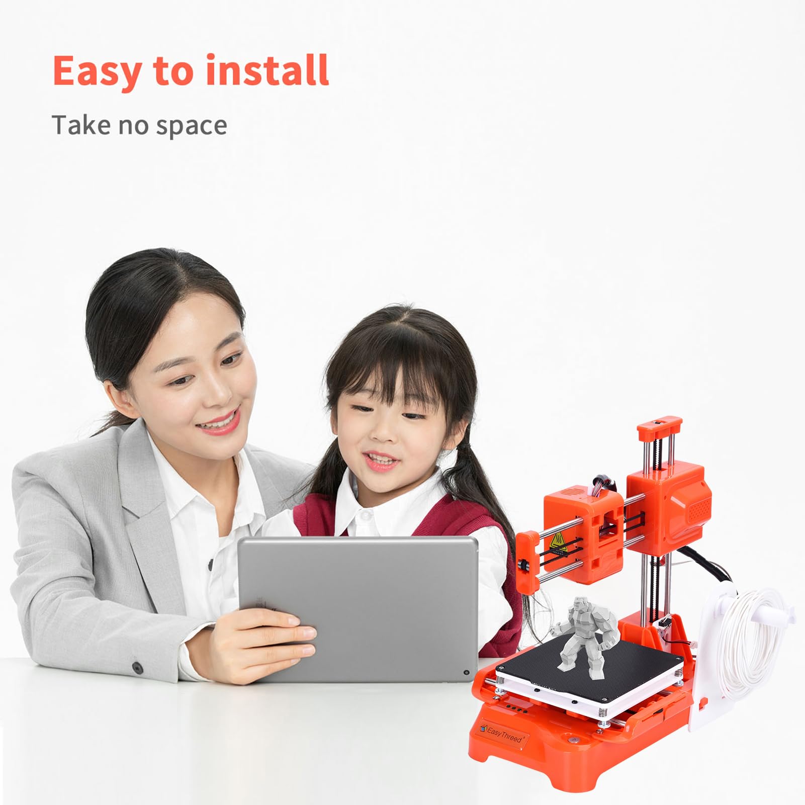 Mini 3D Printer for Kids & Beginners - 100x100x100mm Print Size, One-Key Printing, No Heated Bed, Includes PLA Sample Filament & TF Card - Perfect for Home Education, STEM Learning & Small DIY Projects