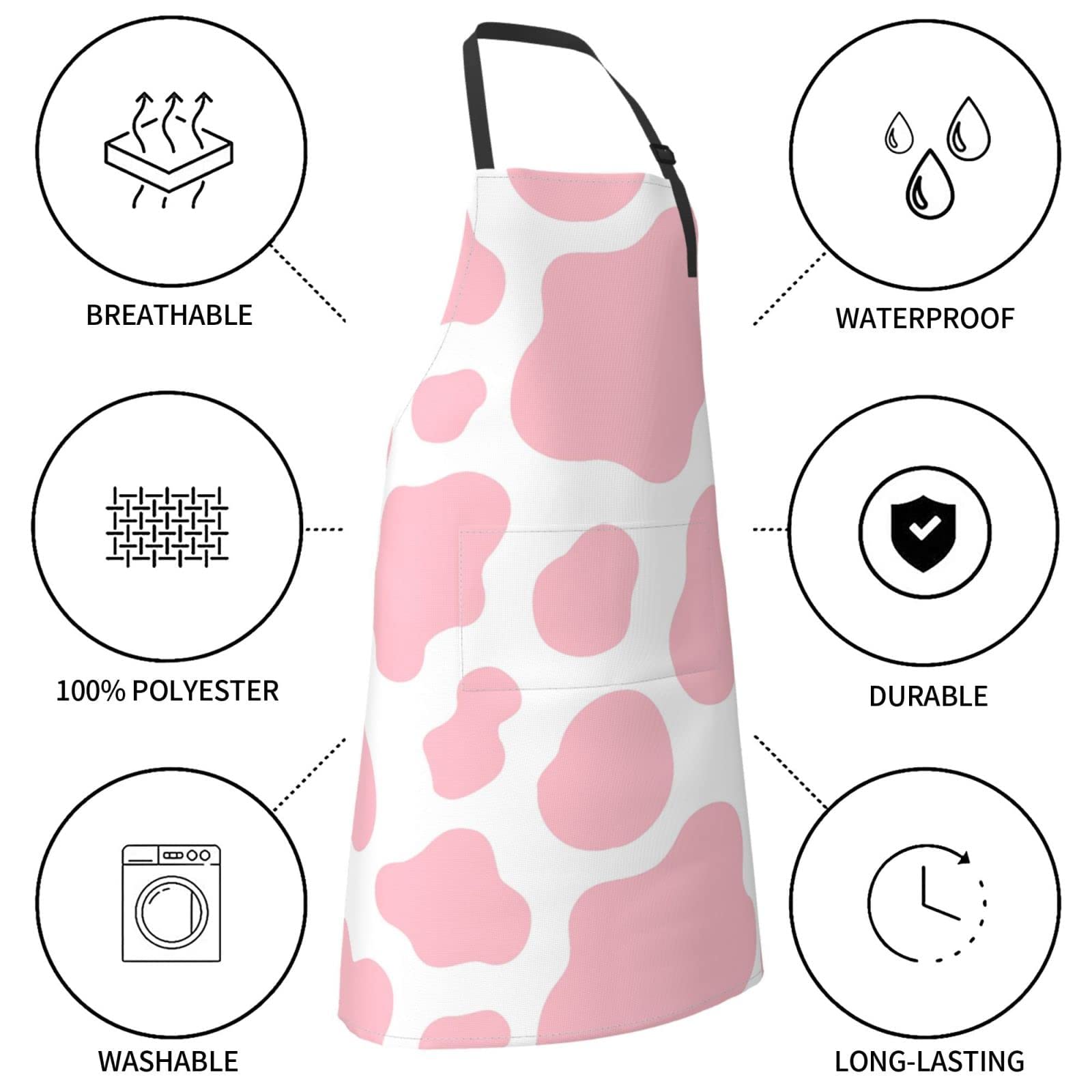 Stylish Adjustable Aprons for Women & Men with Pockets - Perfect for Cooking, Baking, BBQ & Kitchen Use