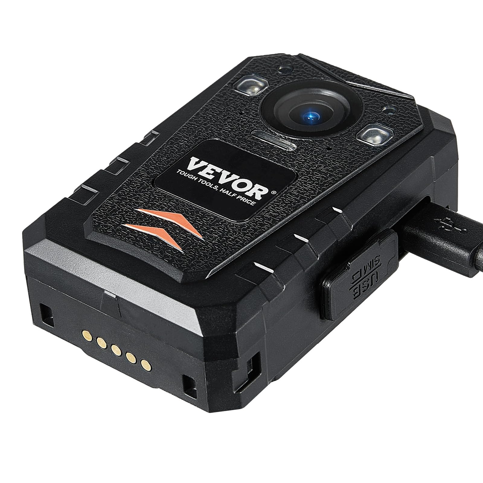 VEVOR 1440P HD Police Body Camera with Audio Video Recording, 64GB Storage, 3500mAh Battery, 2