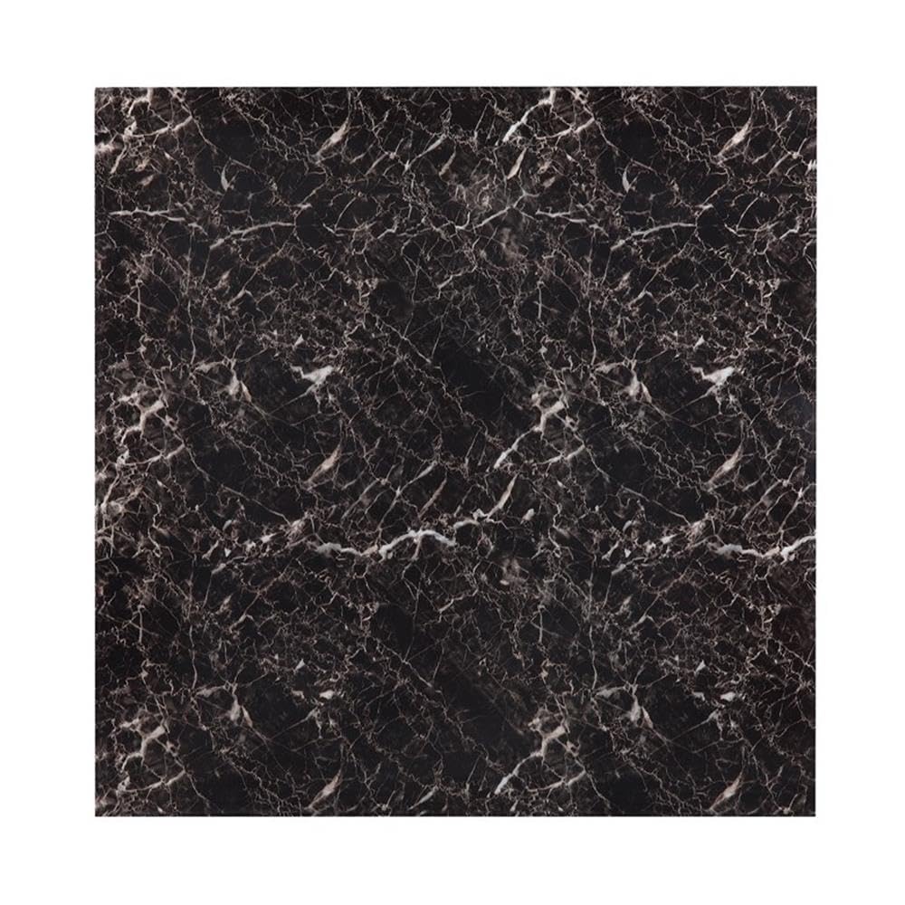 Pemberly Row 5-Piece Black Faux Marble Dining Table Set with Chairs - Perfect for Small Spaces, Breakfast Nooks & Modern Apartment Dining