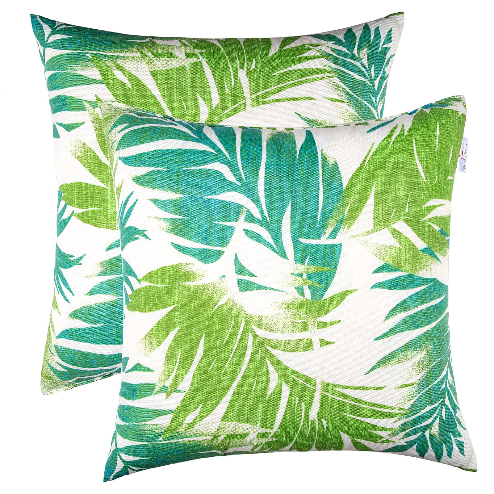 JMGBird Outdoor Pillows Set of 2 - 18x18 Inch Waterproof Throw Pillows with Insert for Patio Furniture - Perfect for Outdoor Sofas, Garden Chairs & Poolside Lounging