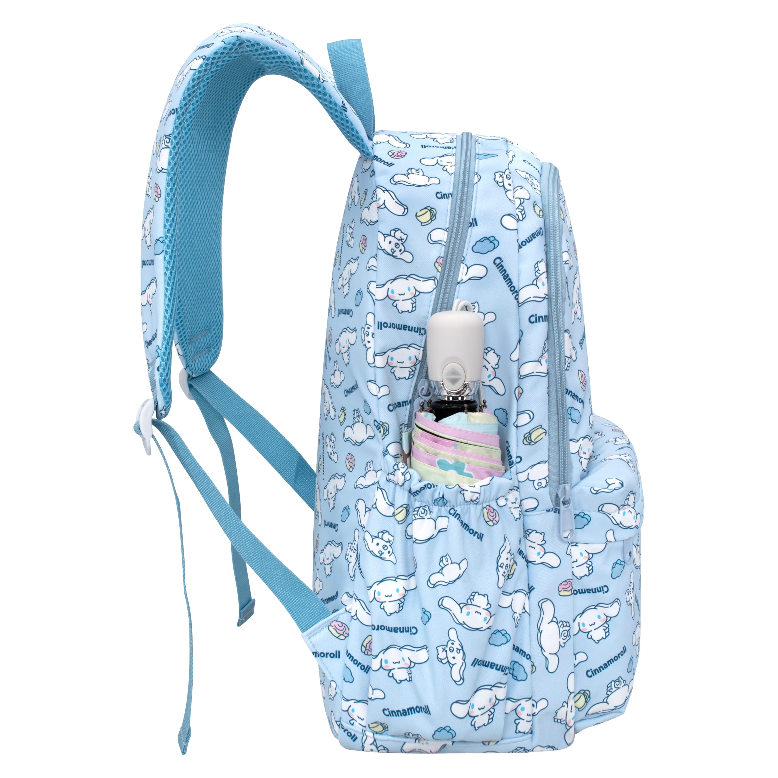 Cinnamoroll Anime Print Casual Backpack - Laptop Backpack for Travel, Hiking & School - Blue Rucksack for Women & Girls - Perfect for College, Work & Daily Use