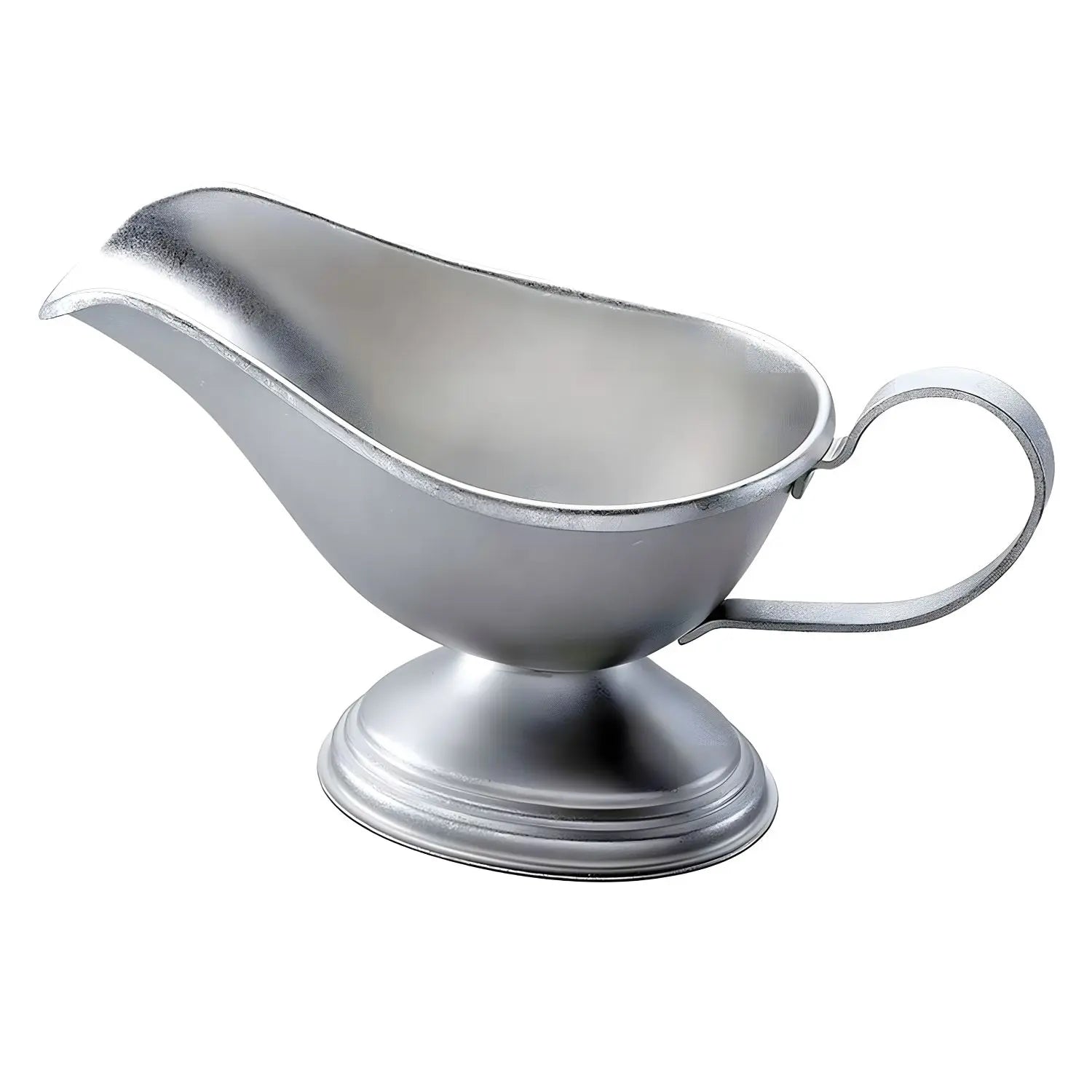 Aoyoshi Vintage Stainless Steel Gravy Boat with Handle - Elegant Sauce Pourer for Thanksgiving Dinner, Holiday Meals & Fine Dining