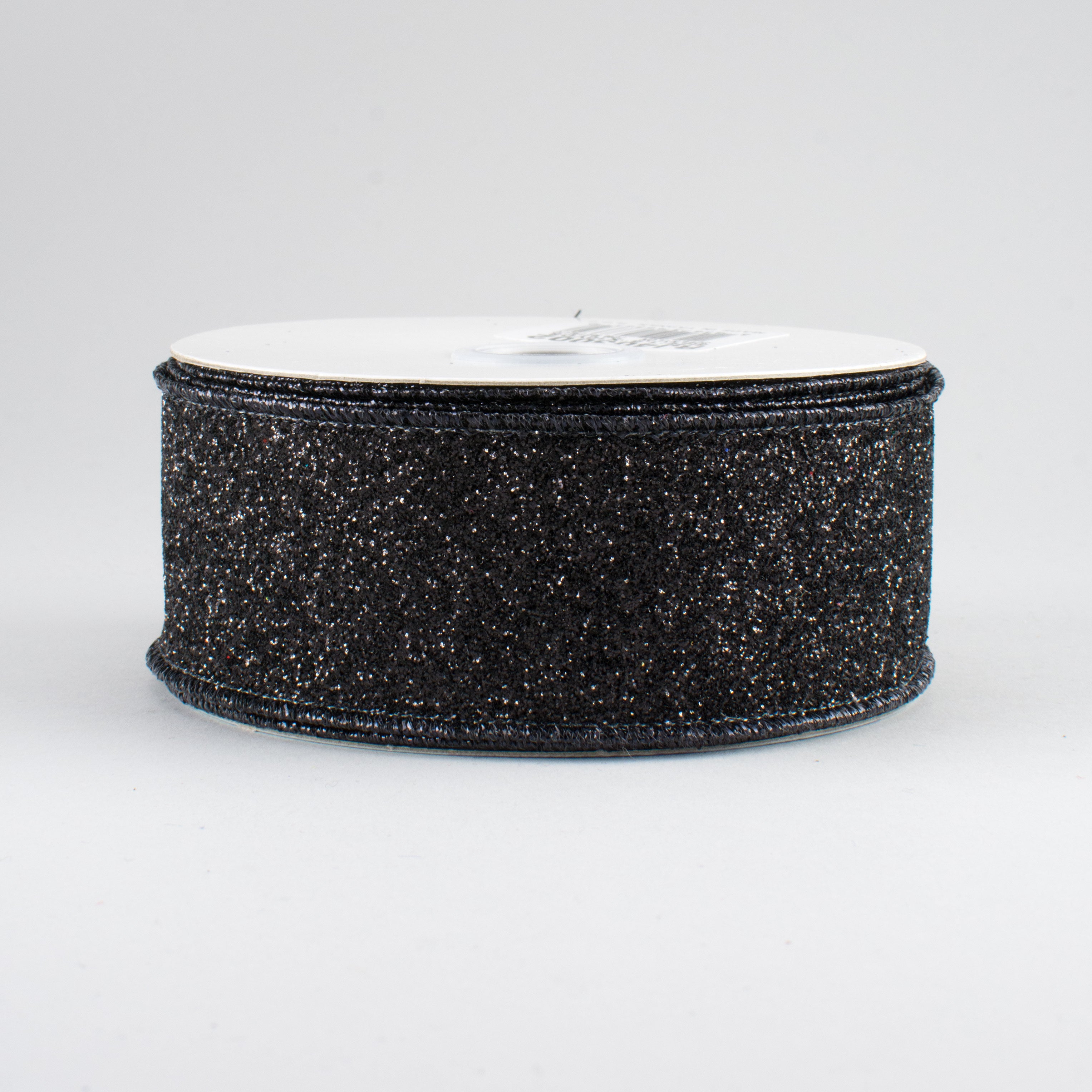 1.5 Inch Glitter On Fabric Ribbon - Black Sparkly Decorative Ribbon (10 Yards) for Gift Wrapping, DIY Crafts, Party Decorations & Scrapbooking