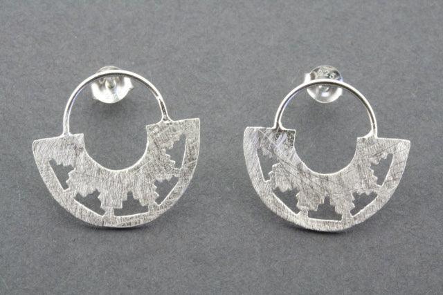 Bonampak Stud Earrings - Elegant Gold-Plated Hoop Earrings for Women | Perfect for Parties, Weddings & Everyday Wear