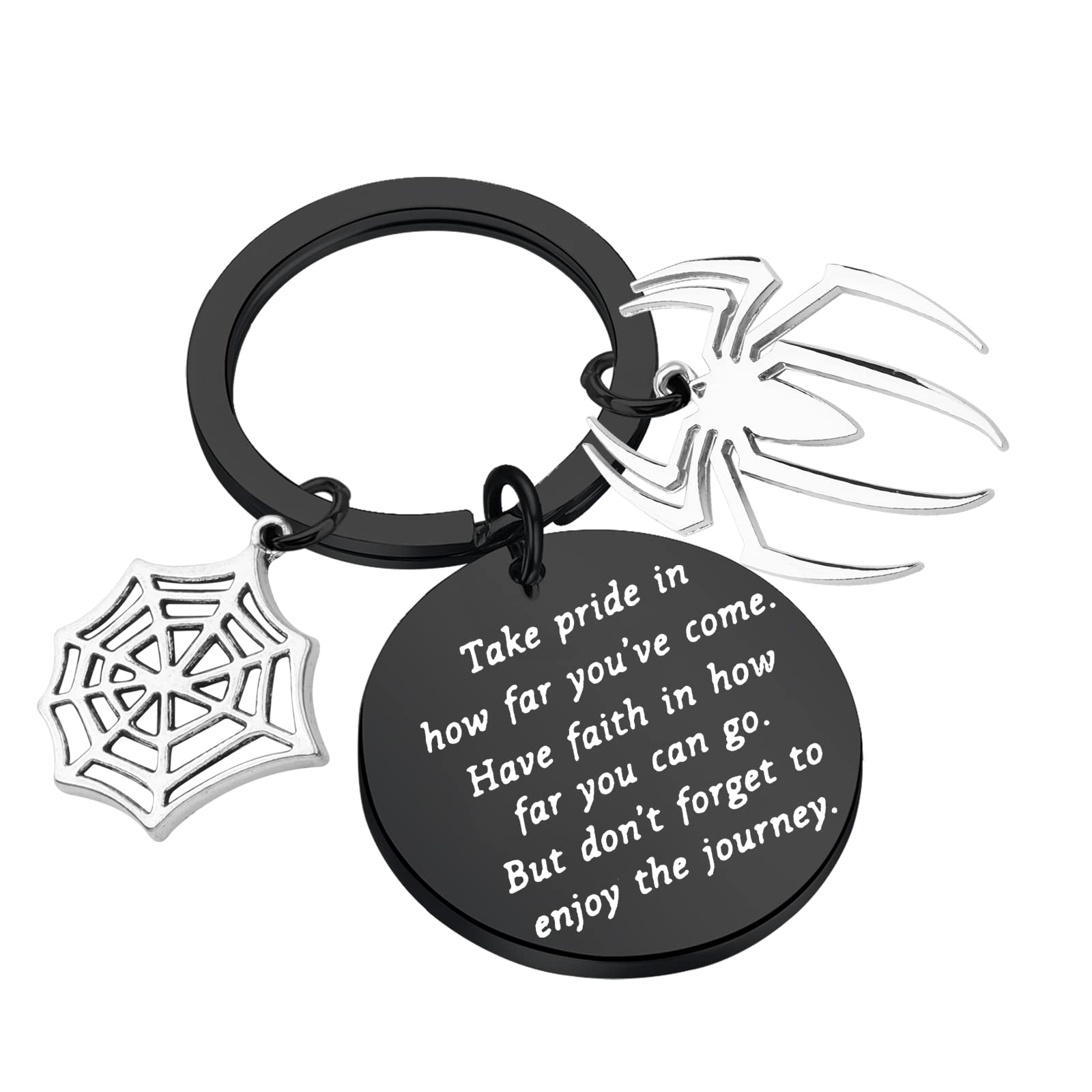 Spider Web Keychain - Halloween Gifts for Movie Fans, Inspirational Charm Pendant - Perfect for Cosplay, Horror Conventions & Everyday Carry