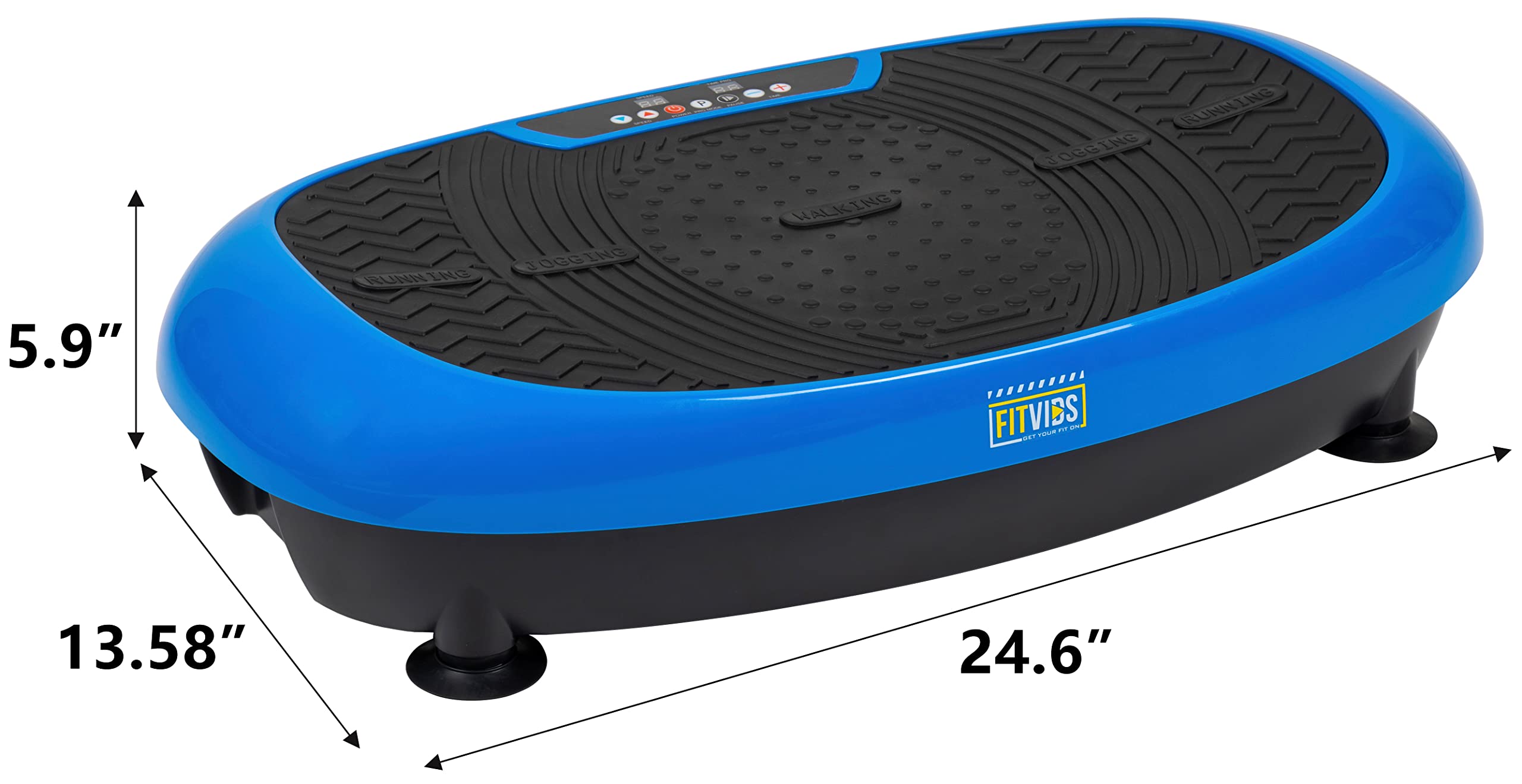 Fitvids Vibration Plate Exercise Machine - 2D/3D/4D Vibration Fitness Platform with Resistance Bands & Loops for Home Workouts | Full Body Toning, Weight Loss & Muscle Recovery