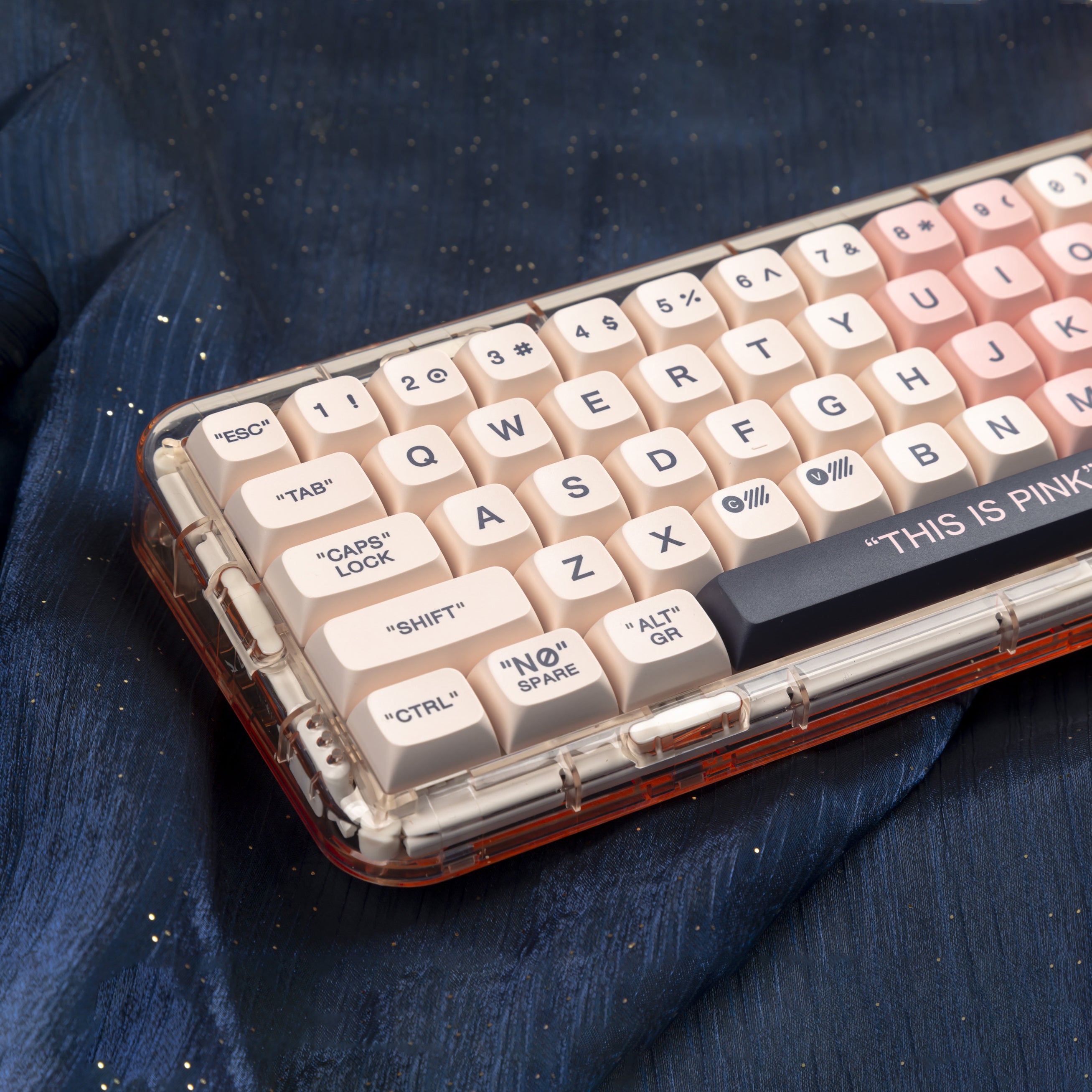 YUNZII 129-Key Pink PBT Keycap Set for Mechanical Keyboards - Perfect for Gaming, Typing & Custom Builds (Cherry MX Compatible)