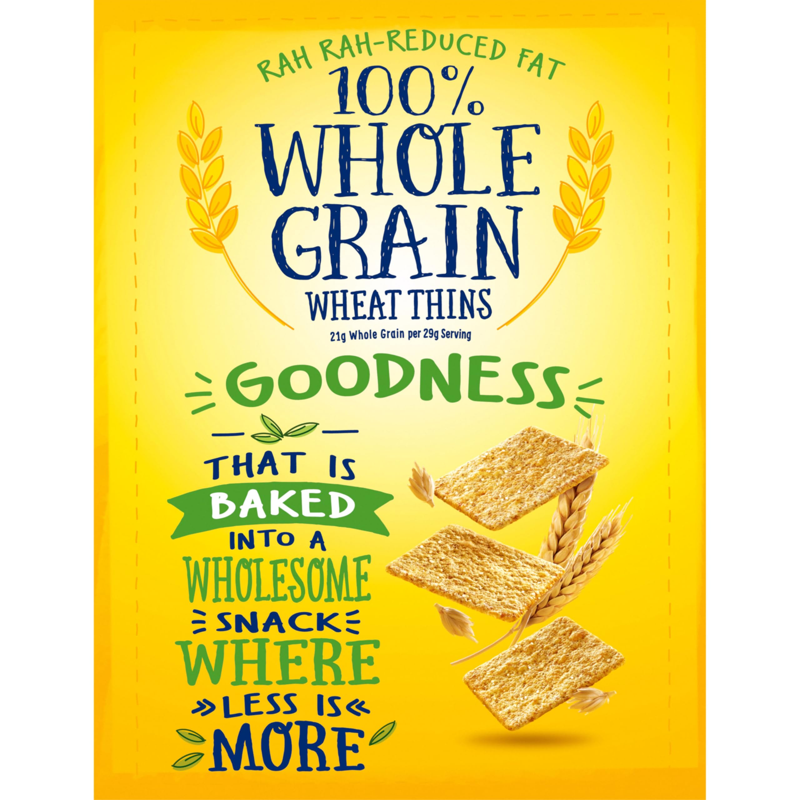 Wheat Thins Reduced Fat Whole Grain Wheat Crackers - Healthy Snacks for Adults & Kids - Family Size Bulk Pack (6-12.5 oz Boxes) - Perfect for School Lunches, Office Snacks & Party Platters