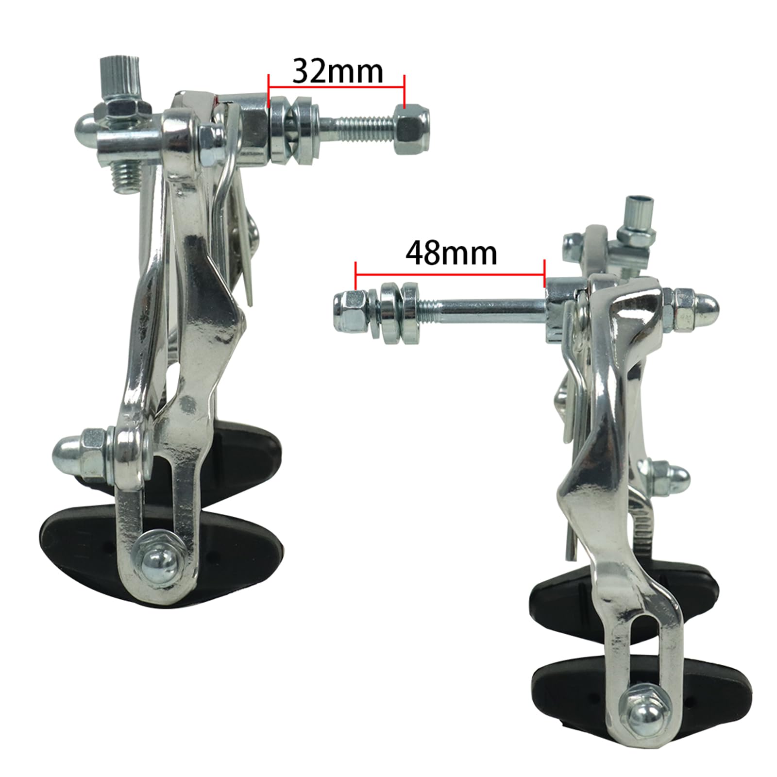 FOMTOR Bike Brake Caliper Set - Aluminum Alloy Side Pull Brakes for MTB Mountain & Road Bicycles - Front & Rear Brake Kit (1 Pair) - Perfect for Trail Riding, Commuting & Urban Cycling