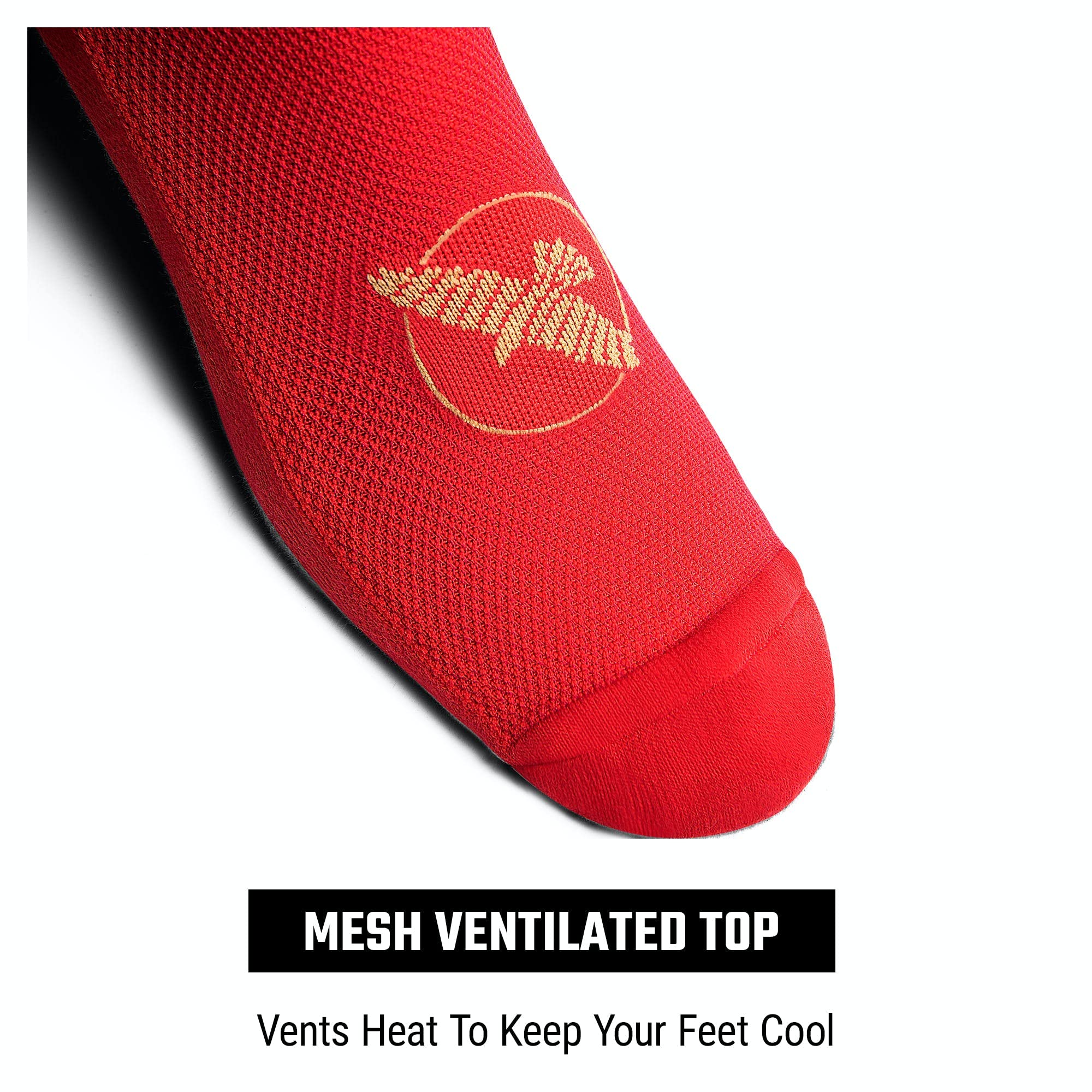 Hayabusa Men's Pro Boxing Socks - Breathable Athletic Socks for Training & Competition (1 Pair) - Perfect for Boxing, MMA, Kickboxing & Gym Workouts