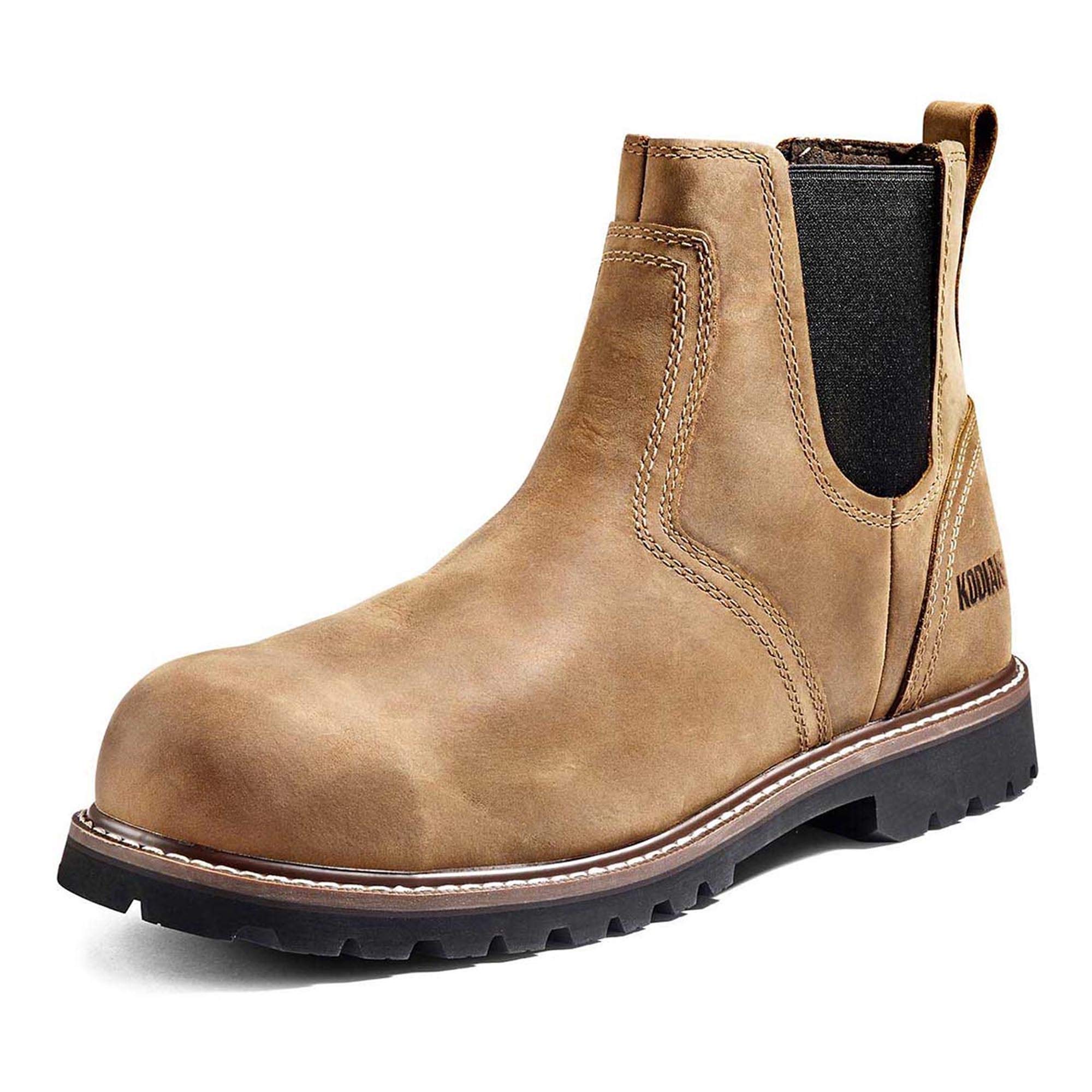 Kodiak Men's McKinney Composite Toe Water-Resistant Chelsea Work Boots - Slip Resistant Safety Shoes for Construction, Warehouse & Industrial Work