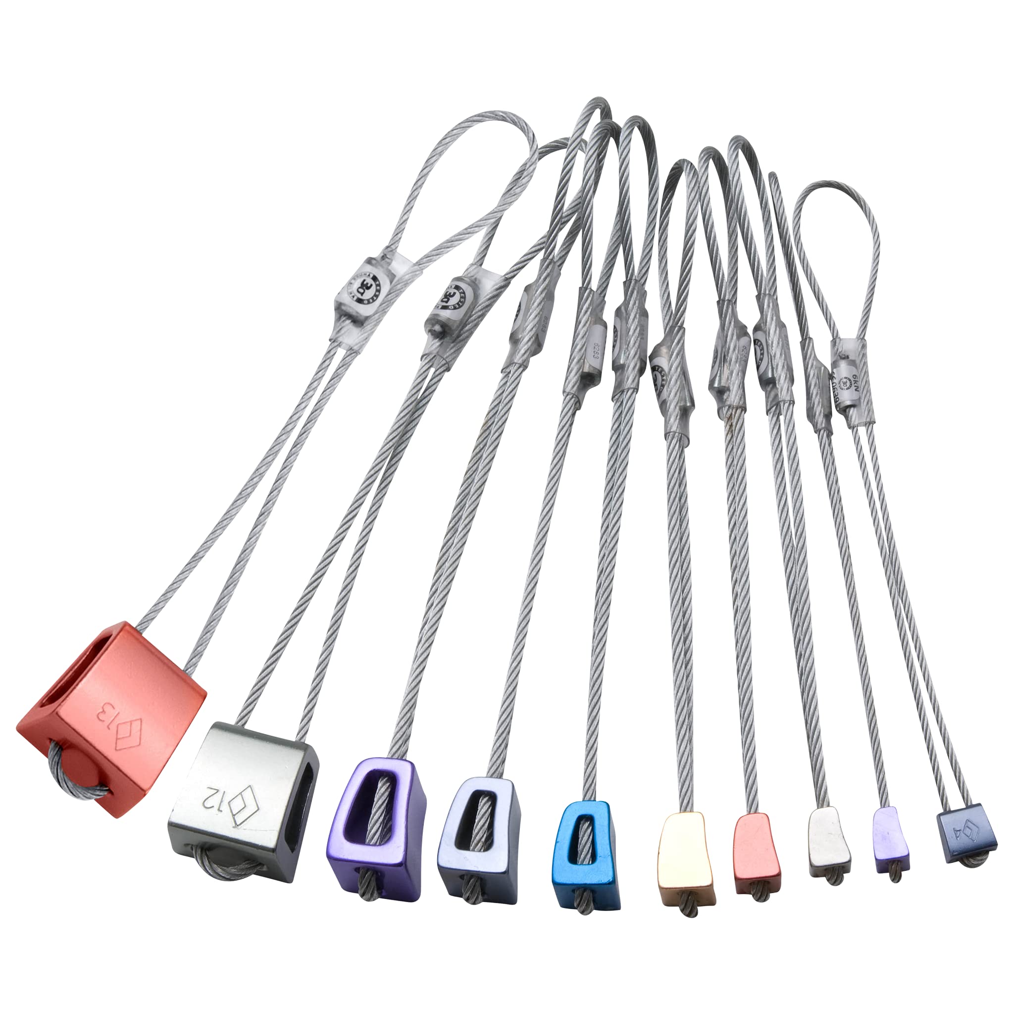 Black Diamond Equipment Stopper Set #4-13 - Rock Climbing Protection Gear for Trad Climbing, Crack Climbing & Outdoor Adventures