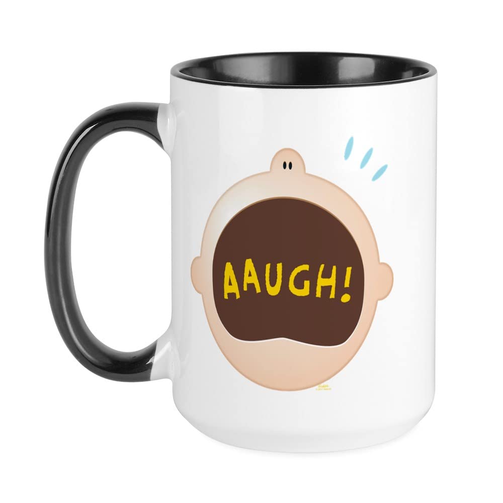 Charlie Brown Emoji Ceramic Coffee Mug 15 oz - Funny Peanuts Themed Tea Cup for Hot Drinks - Perfect Gift for Coffee Lovers & Office Use