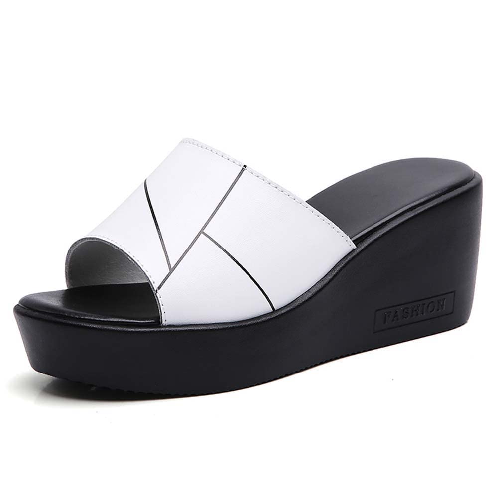 Women's Backless Slip-On Platform Slides - Comfortable Open-Toe Mules in Nude, Clear, Beige, White & Black | Summer Casual Wedge Sandals for Beach, Pool & Everyday Wear