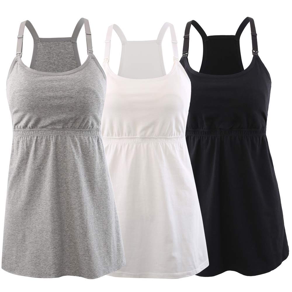 Topwhere Maternity Nursing Top - Soft Pregnancy & Breastfeeding Shirt for Women, Comfortable Sleep Cami & Basic Vest for Nursing Moms (Perfect for Nighttime Feeding & Lounge Wear)