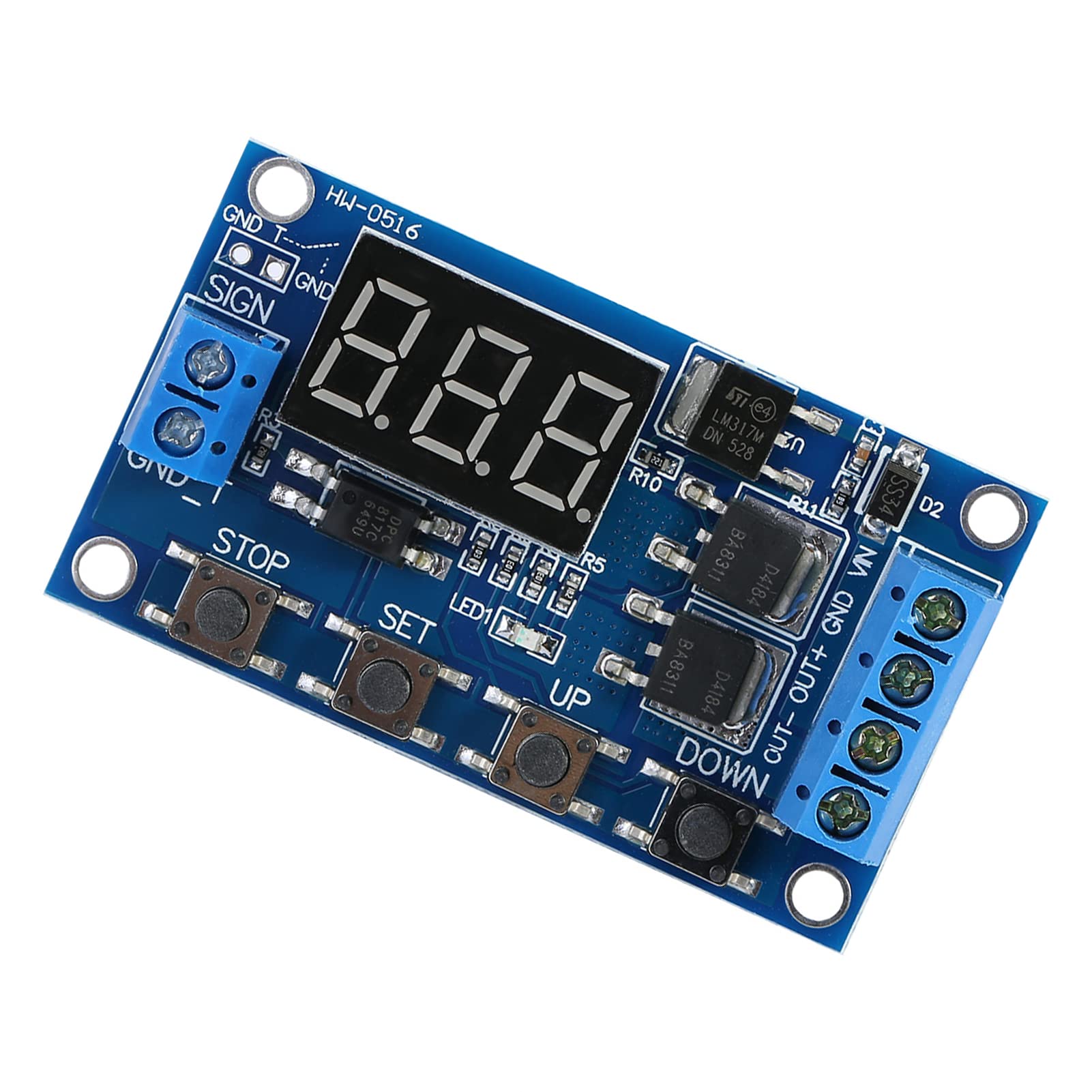 DC 5V-36V Adjustable Time Delay Relay Switch Module with LED Display - Perfect for Industrial Automation, Home Appliances, and DIY Electronics Projects