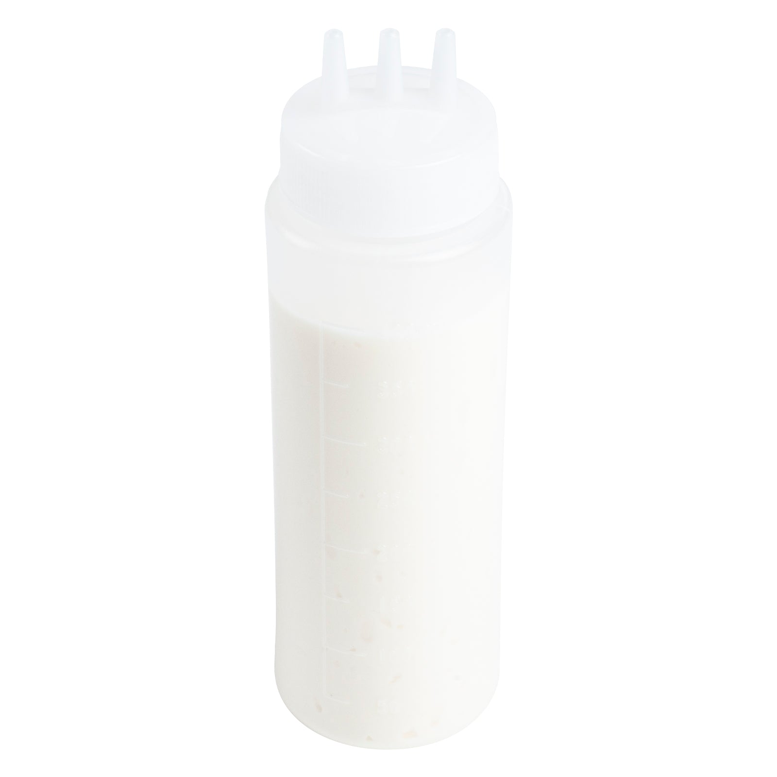 16 oz Clear Plastic Squeeze Bottles with Triple Dispersion Tip - 6 Pack (2.5