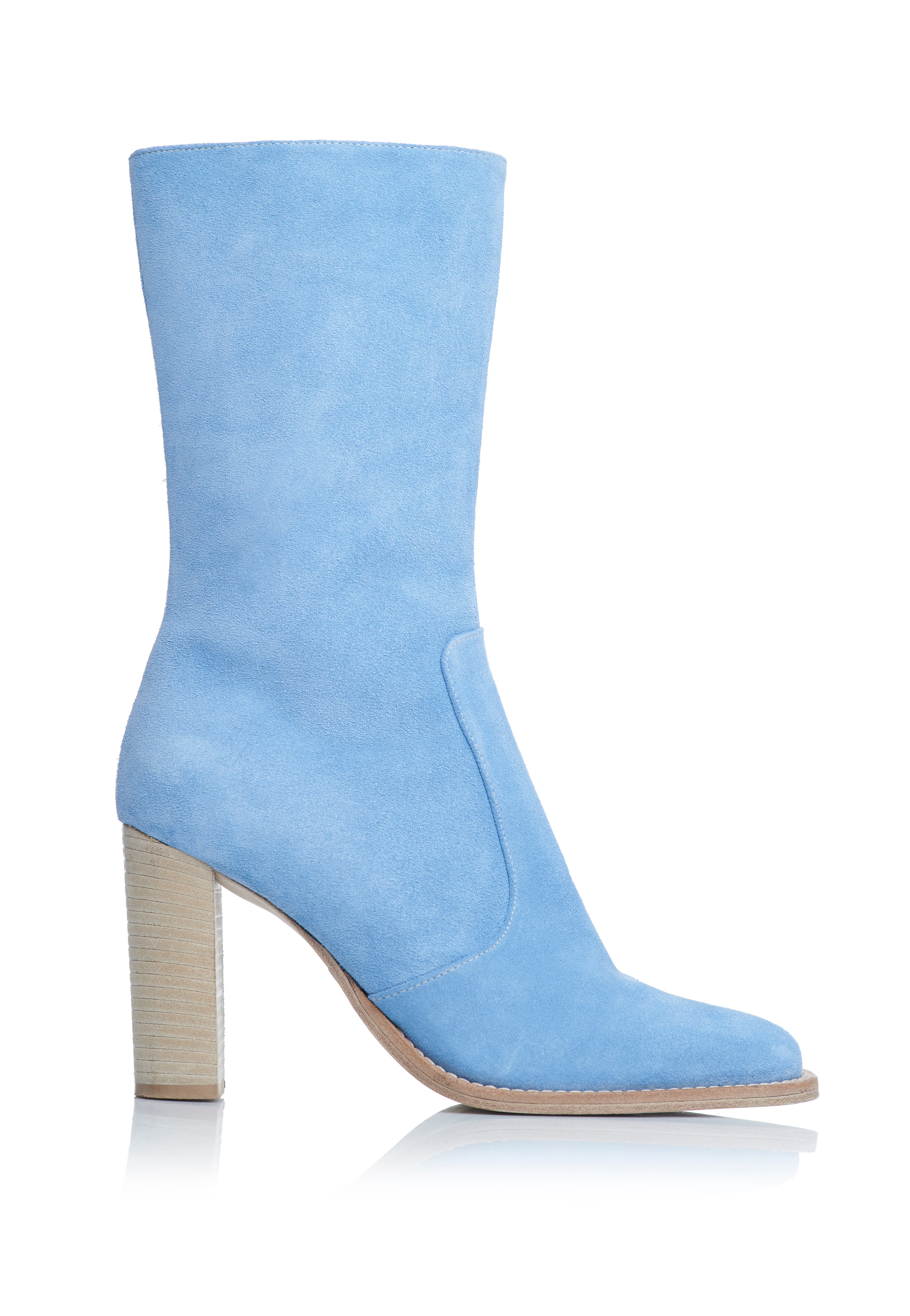 Lauryn Boot in Blue Suede - Women's Fashion Ankle Boots for Casual Wear & Outdoor Activities