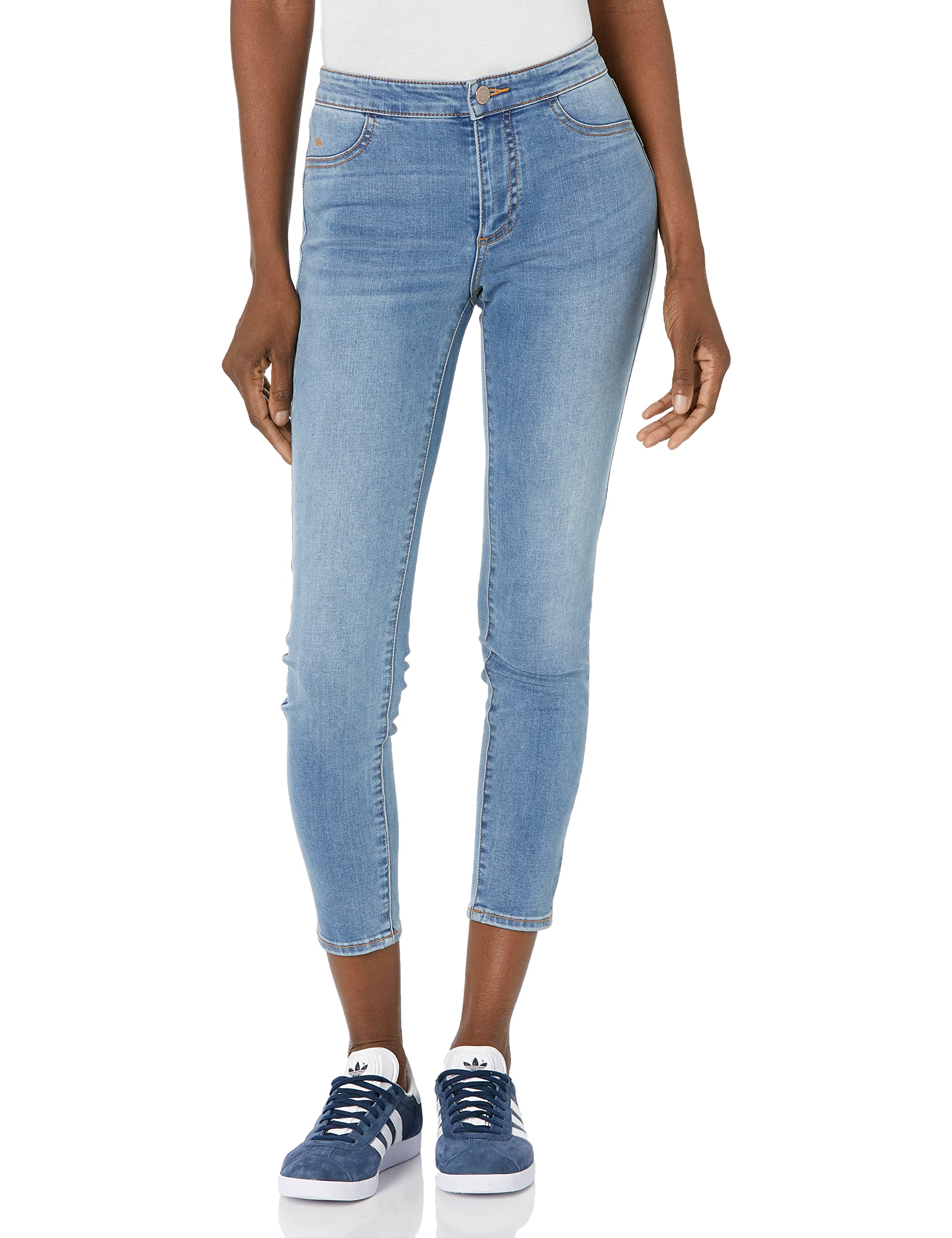 ARMANI EXCHANGE Women's Super Stretch Lift-Up Denim Jeans - High Waist Slim Fit Skinny Pants in Indigo Blue, Size 25W x 25L | Perfect for Work, Casual Outfits & Night Out