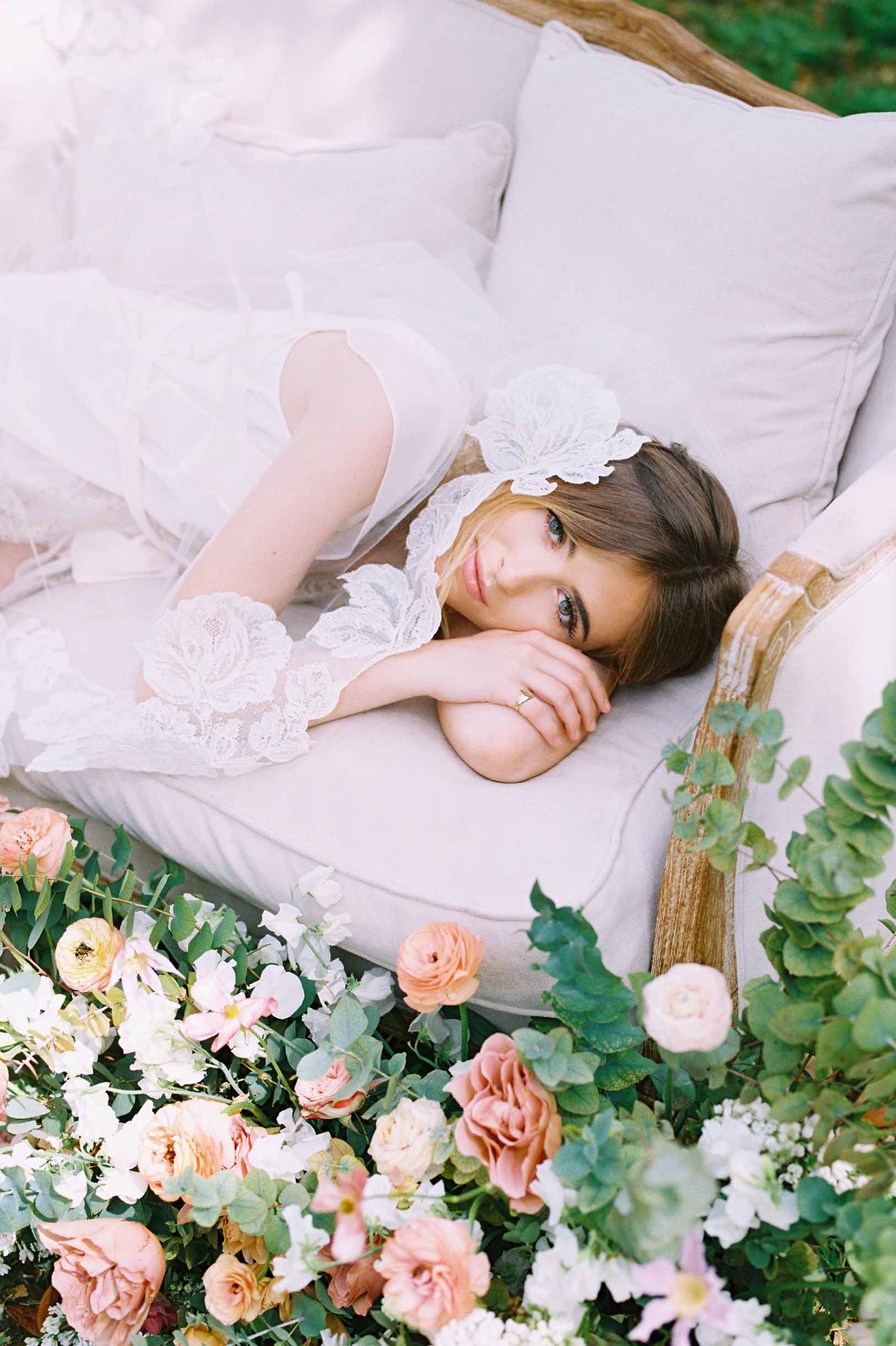 Lyon French Lace Cathedral Veil in Ivory - Elegant Bridal Accessory for Weddings & Formal Events | Perfect for Church Ceremonies & Vintage Style Weddings