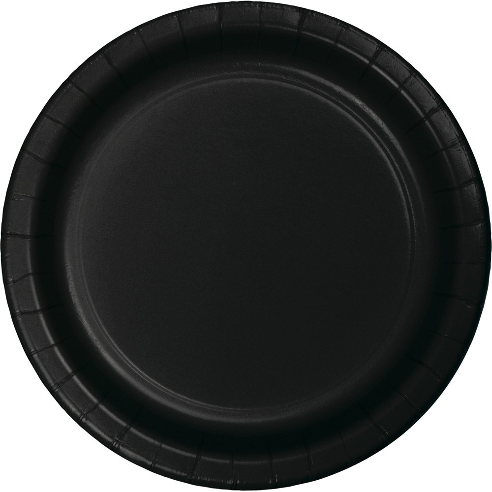 900 Black Velvet Disposable Paper Plates 9 Inch - Heavy Duty Party Dinner Plates for Weddings, Banquets, Catering & Events - Club Pack (100 Count)