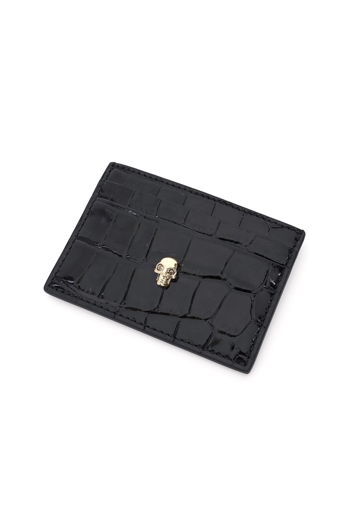 Alexander McQueen Skull Card Holder - Luxury Leather Wallet for Men & Women - Perfect for Credit Cards, IDs & Cash - Stylish Gift for Fashion Lovers | Office, Travel & Night Out Essentials