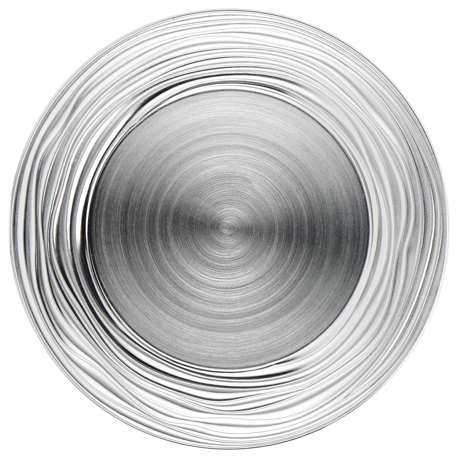 13 Inch Silver Round Charger Plates - Set of 6 Elegant Dinner Plates for Weddings, Parties & Formal Dining - Bulk Wedding Chargers for Table Decor & Special Occasions
