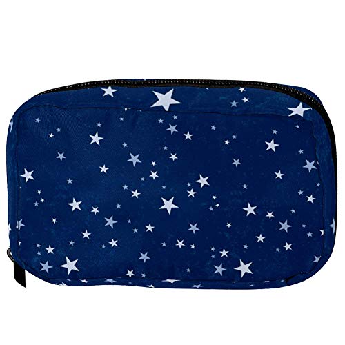 Women's Travel Toiletry Bag - Navy Blue Cosmetic Pouch for Makeup & Pencils | Christmas Gift Idea
