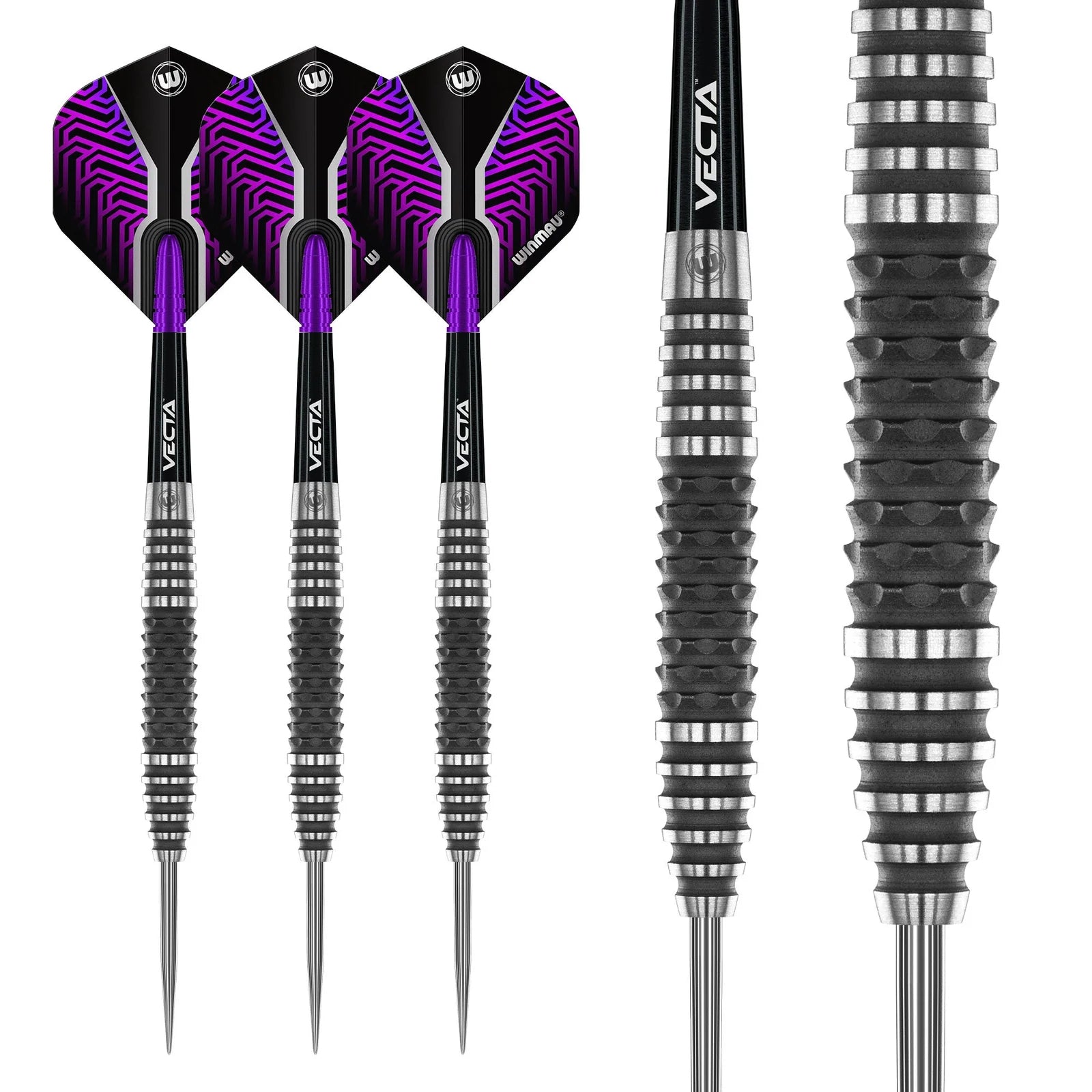 WINMAU Kairos 02 Professional Darts - 90% Tungsten Steel Tip Darts (26g) for Precision Play - Perfect for Tournaments, League Games & Home Practice
