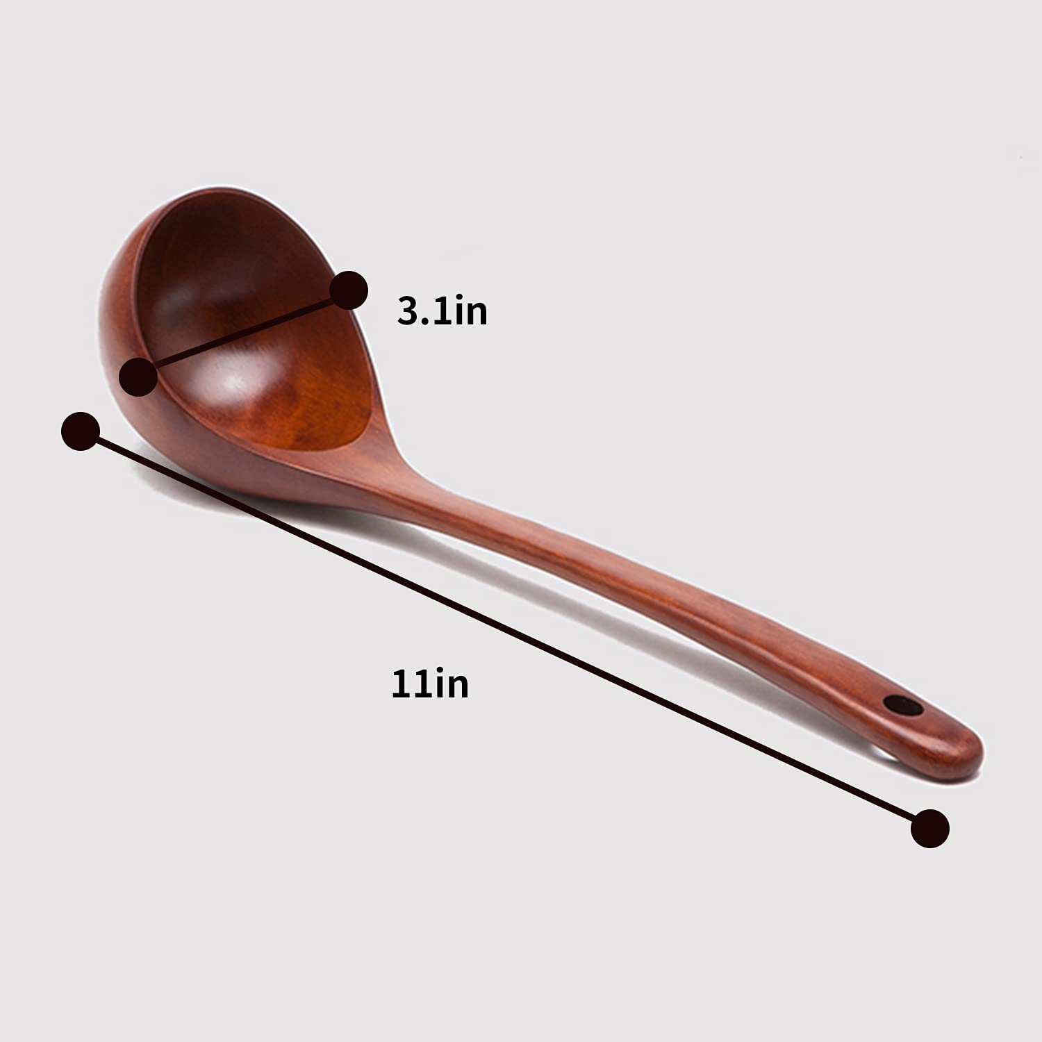 MANMUL Sangjeom Wooden Serving Ladle - Natural Kitchen Utensil for Soup, Stew & Sauce - Perfect for Cooking, Serving & Home Decor