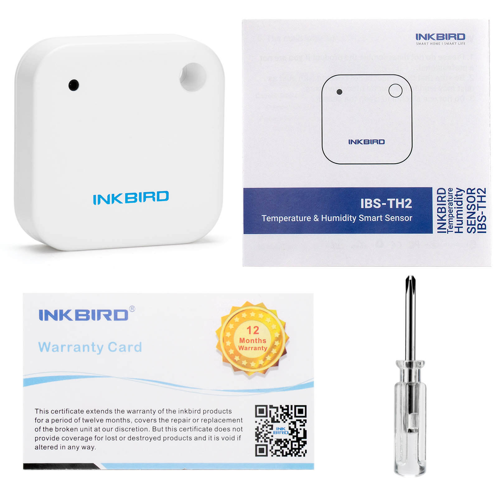 Wireless Bluetooth Hygrometer Thermometer IBS TH2 - Digital Humidity & Temperature Monitor for Home, Office, and Greenhouse Use