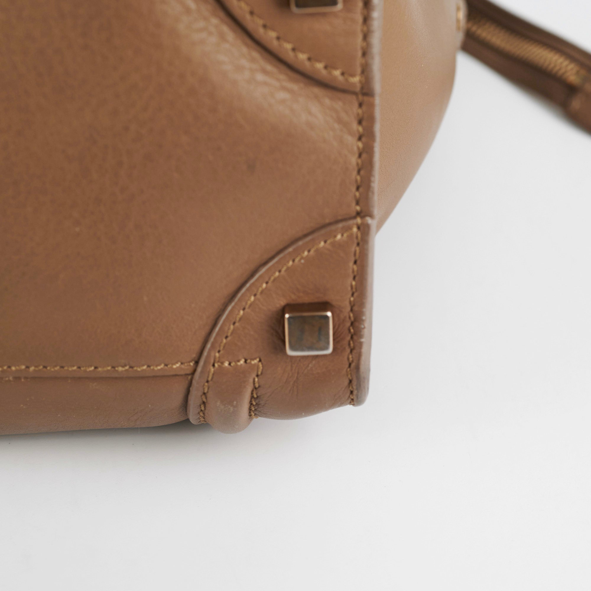 Celine Micro Luggage Taupe Tote Bag - Premium Leather Handbag for Women | Perfect for Work, Travel & Everyday Use