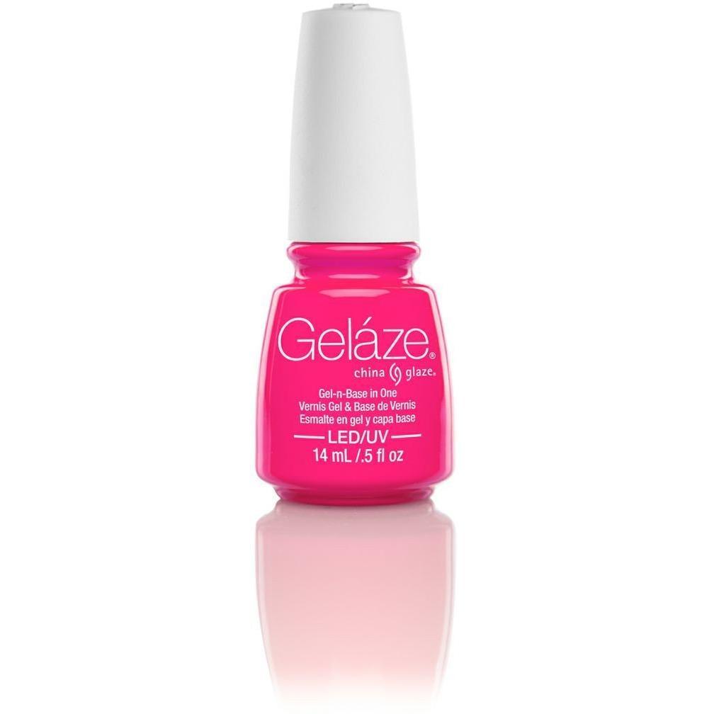 China Glaze Gelaze Long Lasting Nail Polish - Pink Voltage #81645 (0.5 oz) for Manicures, Pedicures & Nail Art Designs