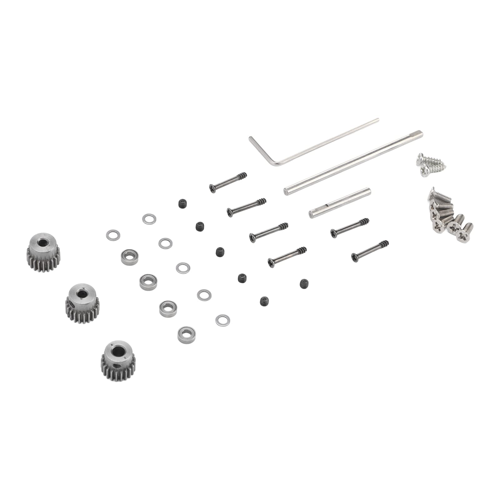 Stainless Steel RC Car Gear Set - Motor Transfer Pinion Gear Accessories for 1/16 WPL Remote Control Cars - Perfect for Off-Road Racing & DIY RC Vehicle Upgrades