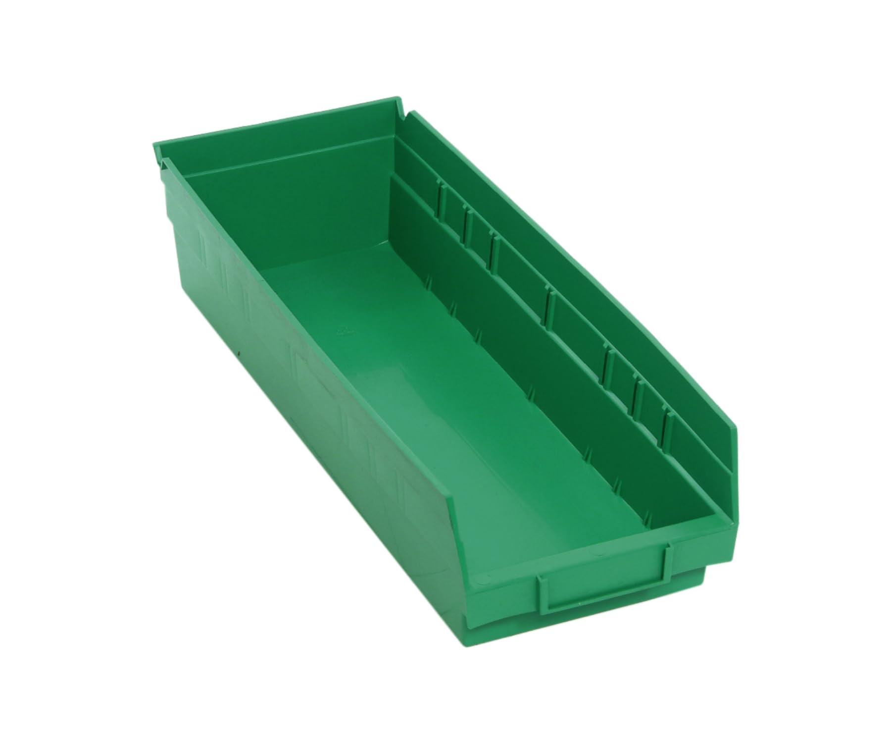 Quantum Storage QSB104GN 20-Pack 4-Inch Hanging Plastic Shelf Bins - 17.875