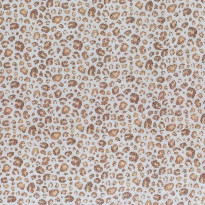 Soft & Breathable Leopard Print Double Gauze Fabric - Perfect for DIY Baby Clothes, Summer Dresses & Home Decor Projects
