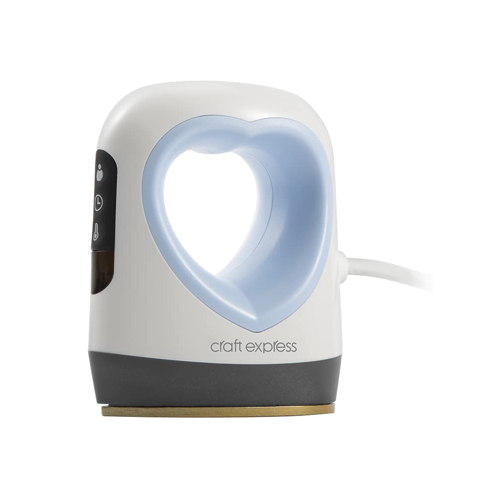 Craft Express Mini Heart Handheld Heat Press Machine for Sublimation & DIY Crafts - Portable Heat Transfer Tool for T-Shirts, Mugs, Tumblers & Personalized Gifts - Perfect for Home Crafting & Small Business Use