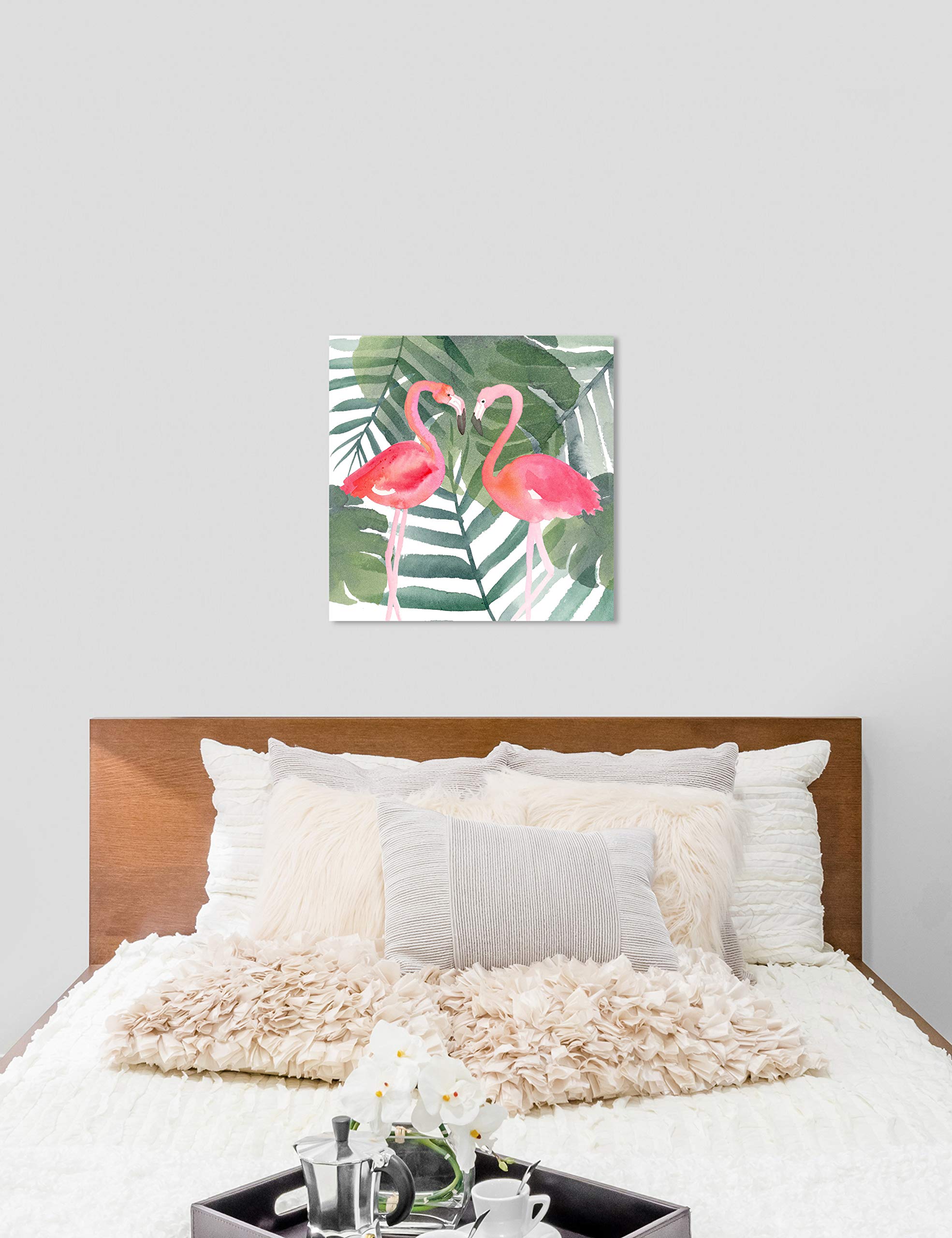 Oliver Gal Artist Co. 'Pinkest Love' Animals Wall Art Canvas Print - 30x30 Inch Pink & Green Modern Home Decor - Perfect for Living Room, Bedroom or Nursery Wall Decor