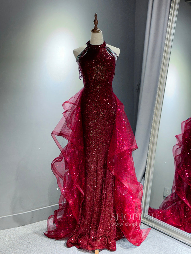 Elegant Dark Blue A-Line Tulle Sequin Long Prom Dress - Formal Evening Gown for Homecoming, Ball, and Special Occasions